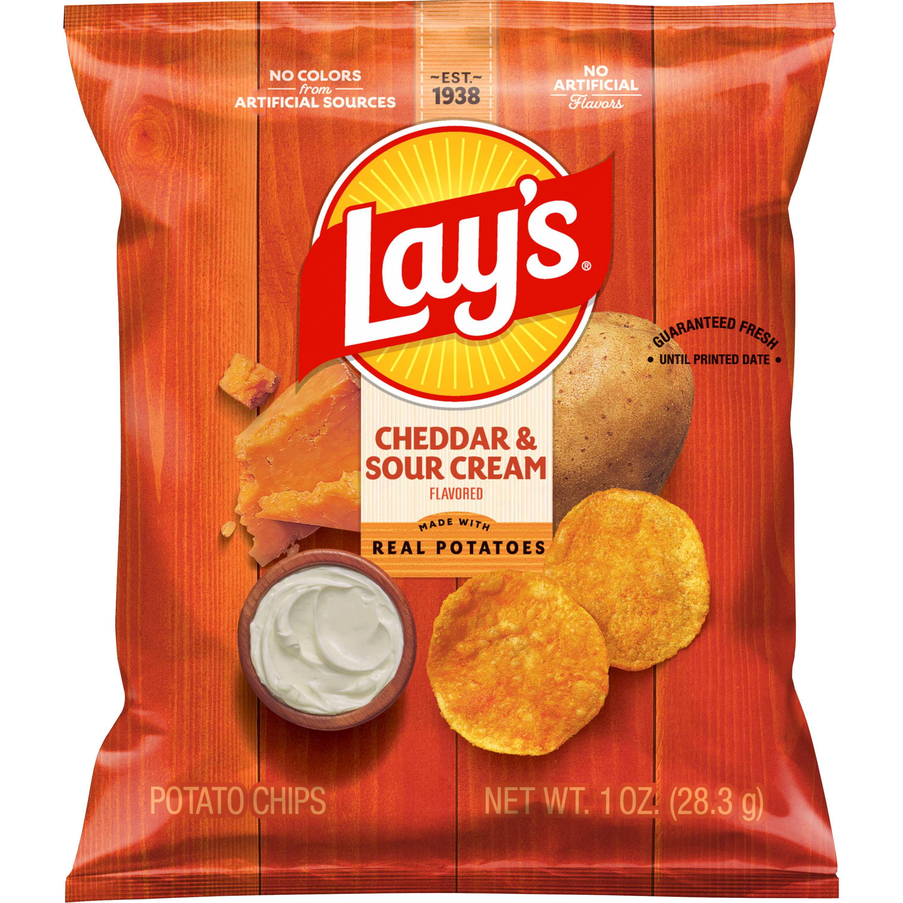 Lay's, Cheddar & Sour Cream Flavored, Potato Chips
