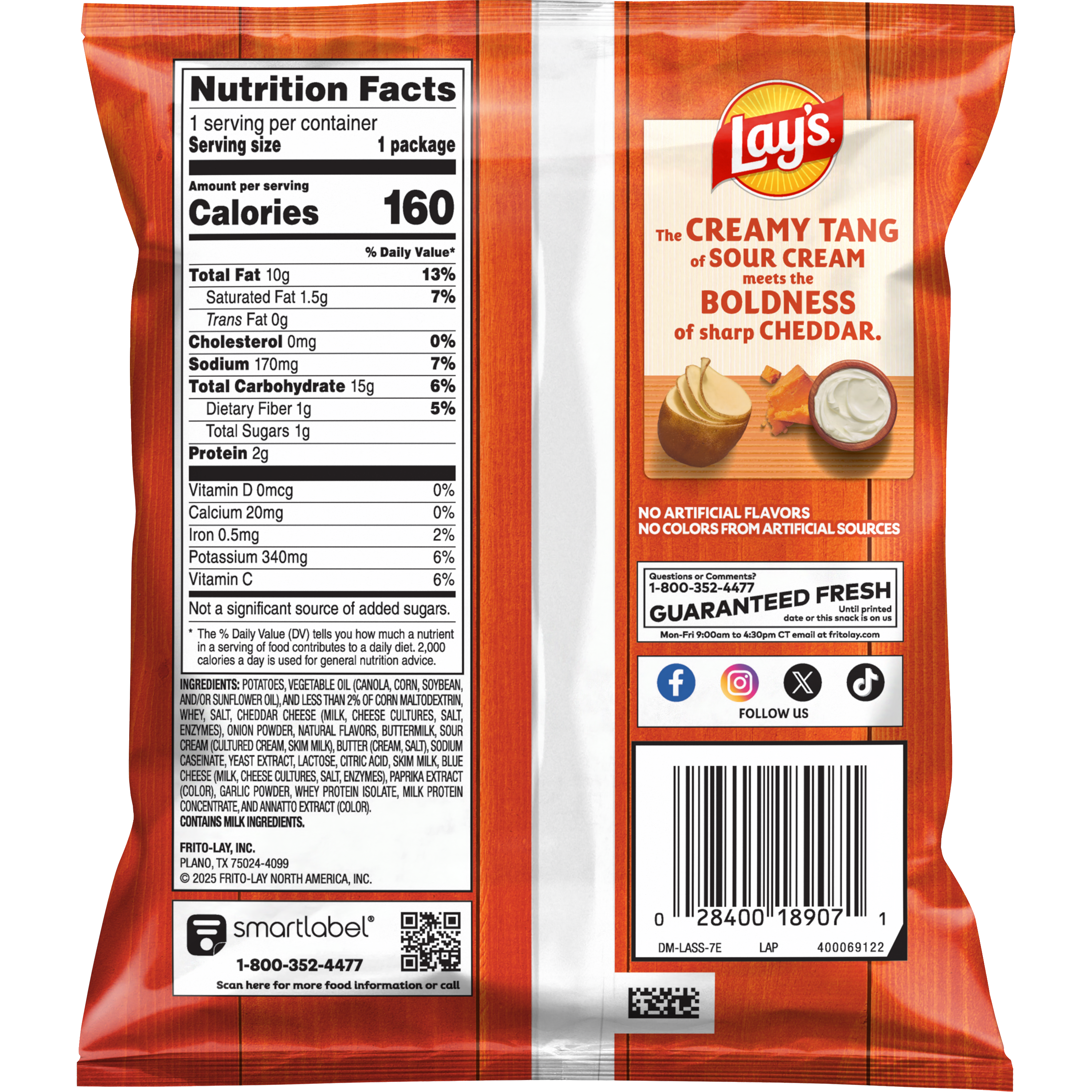 Lay's, Cheddar & Sour Cream Flavored, Potato Chips thumbnail