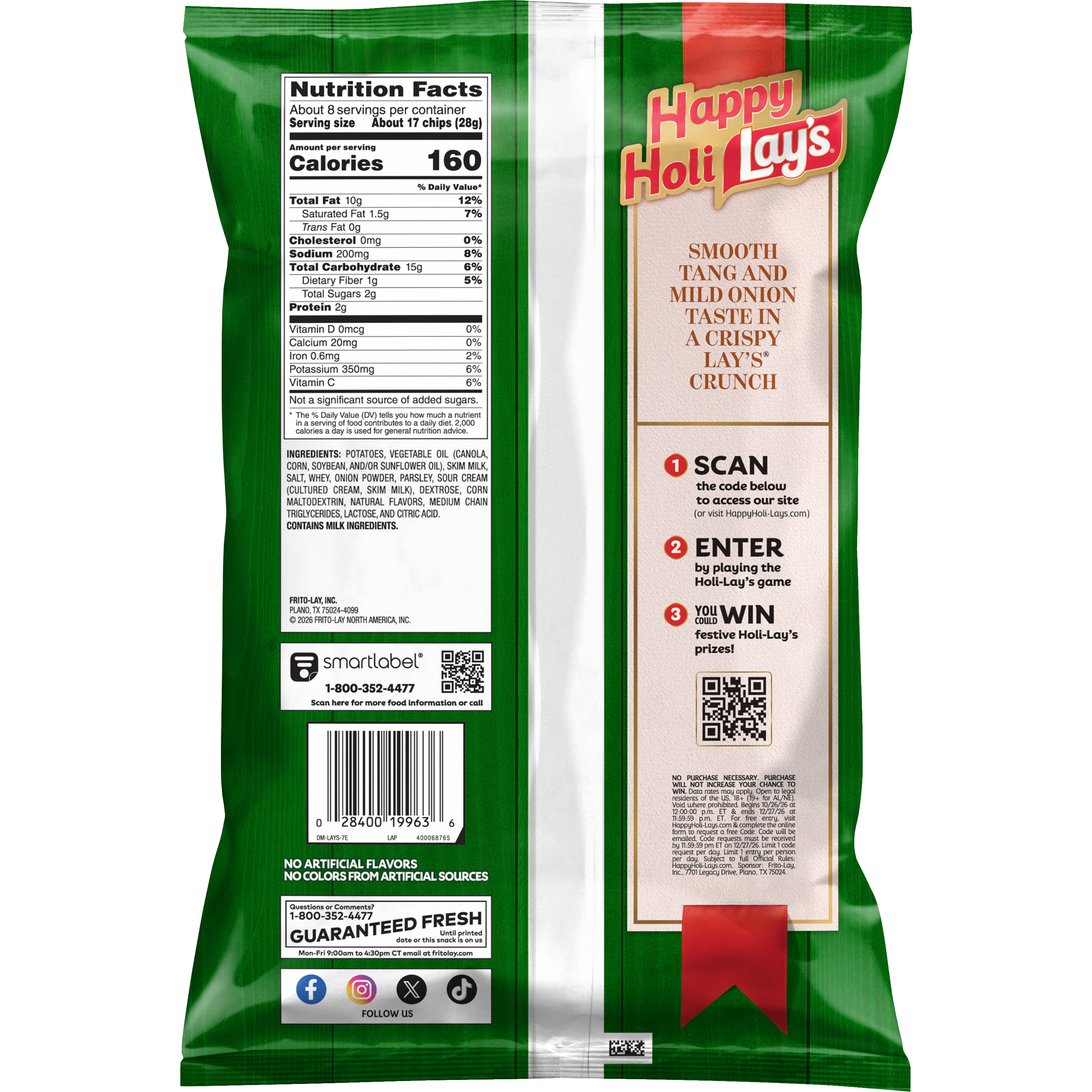 Lay's, Sour Cream & Onion Flavored, Potato Chips thumbnail