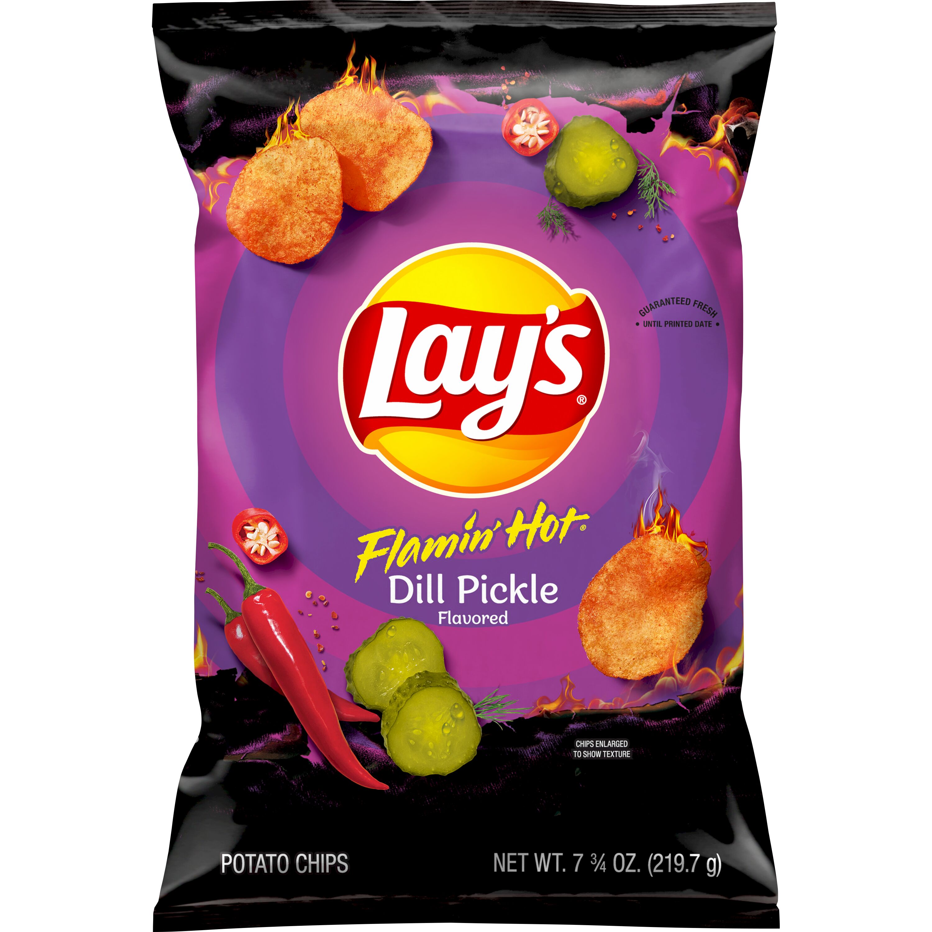 Lay's, Flamin' Hot Dill Pickle Flavored, Potato Chips