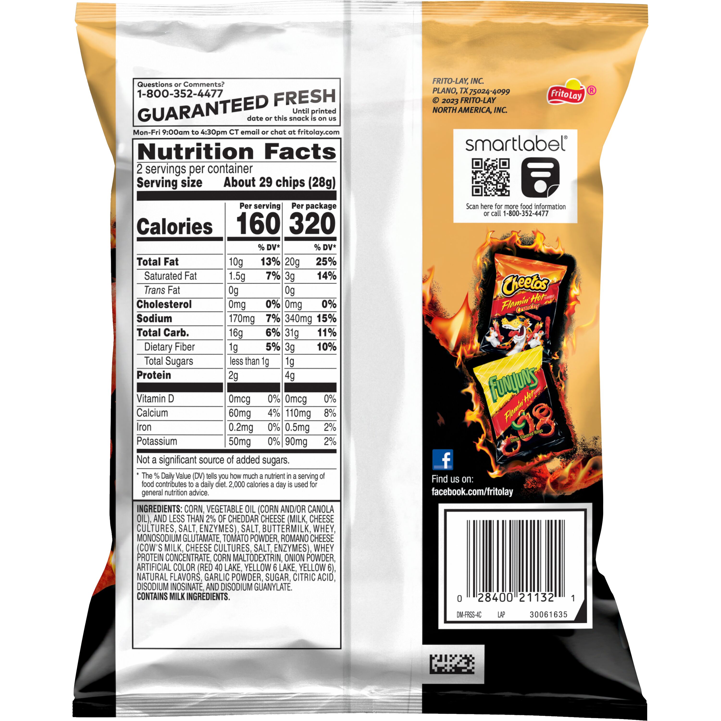 Fritos, Flamin' Hot Flavored, Corn Chips thumbnail