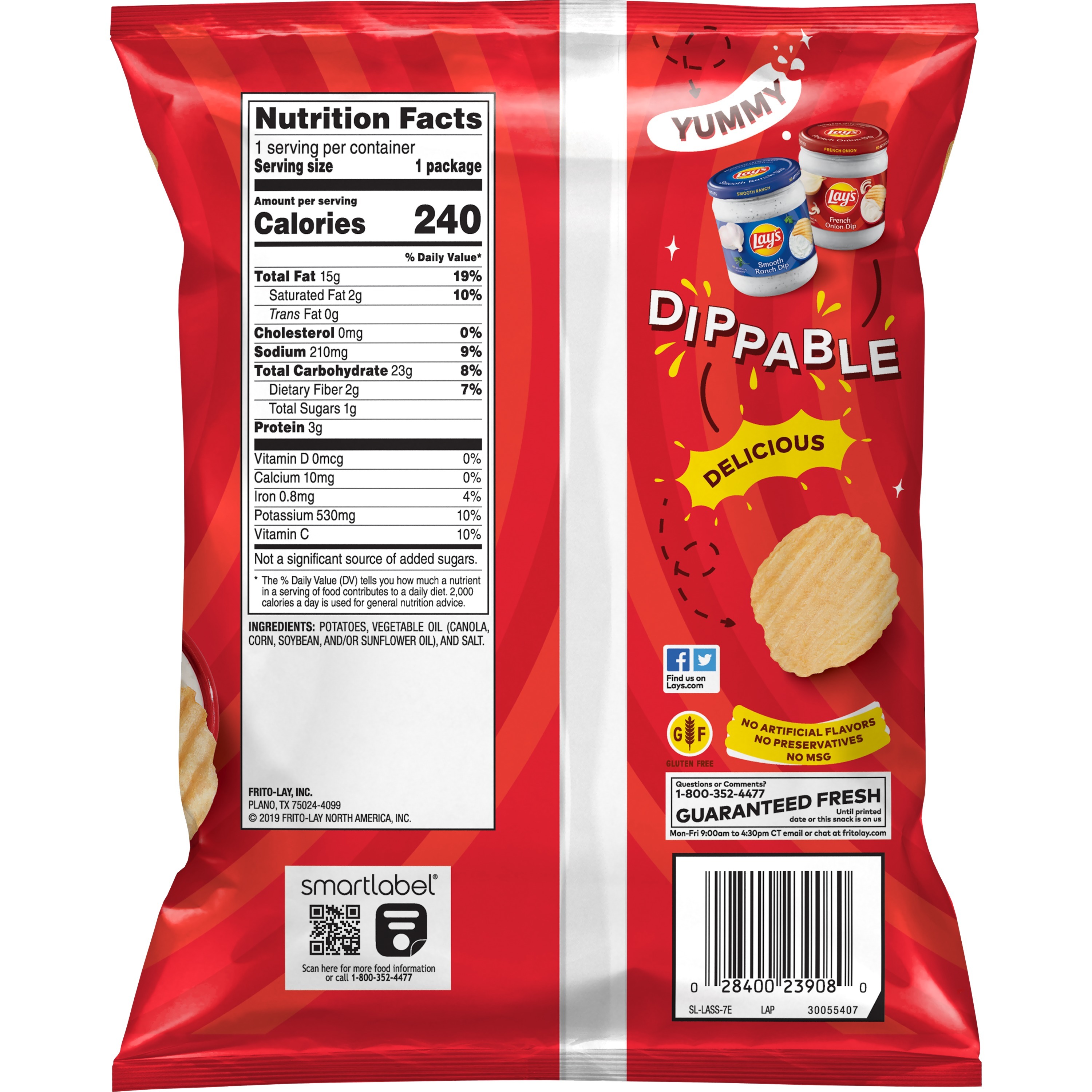 Lay's, Wavy, Original, Potato Chips thumbnail