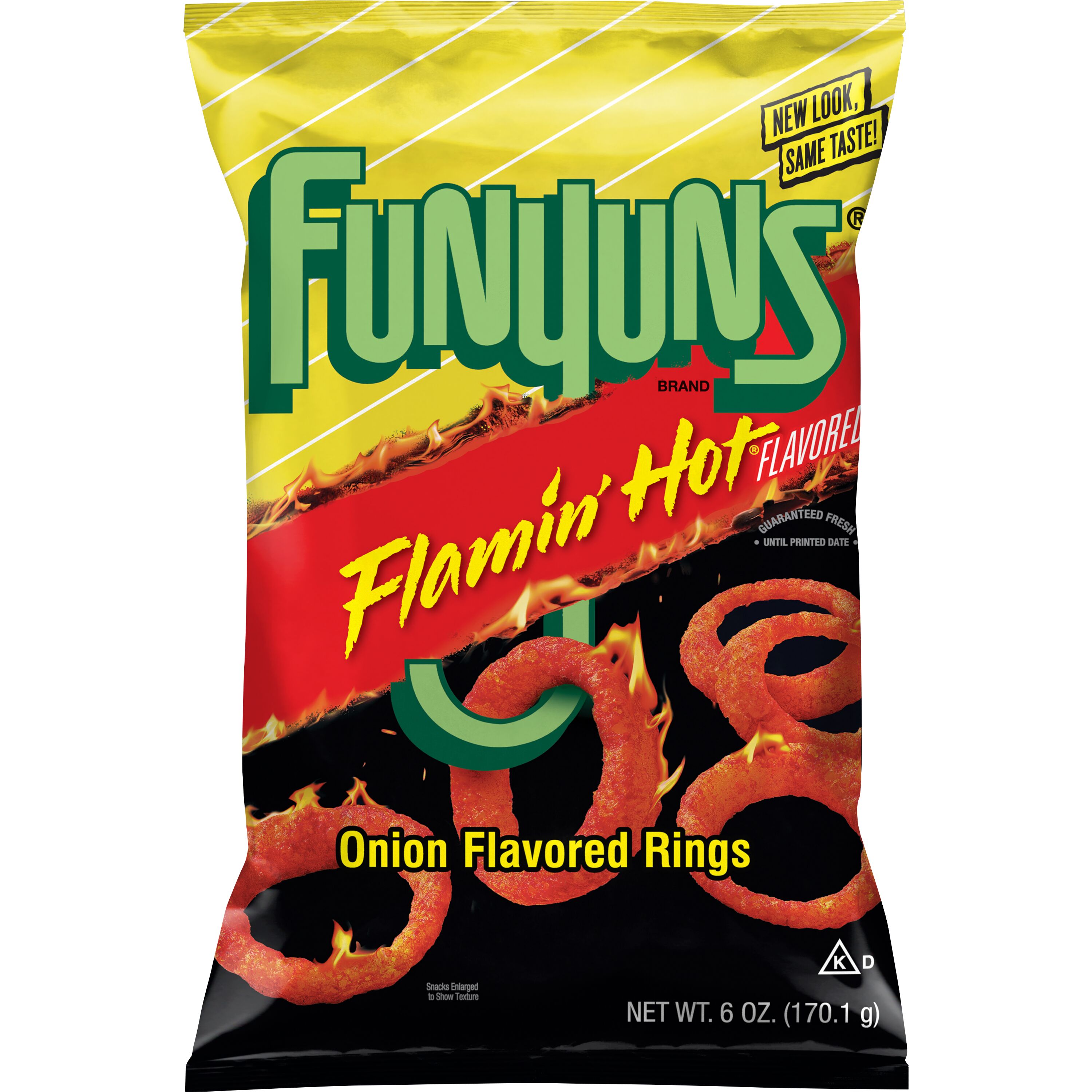 Funyuns, Flamin' Hot Flavored, Onion Flavored Rings