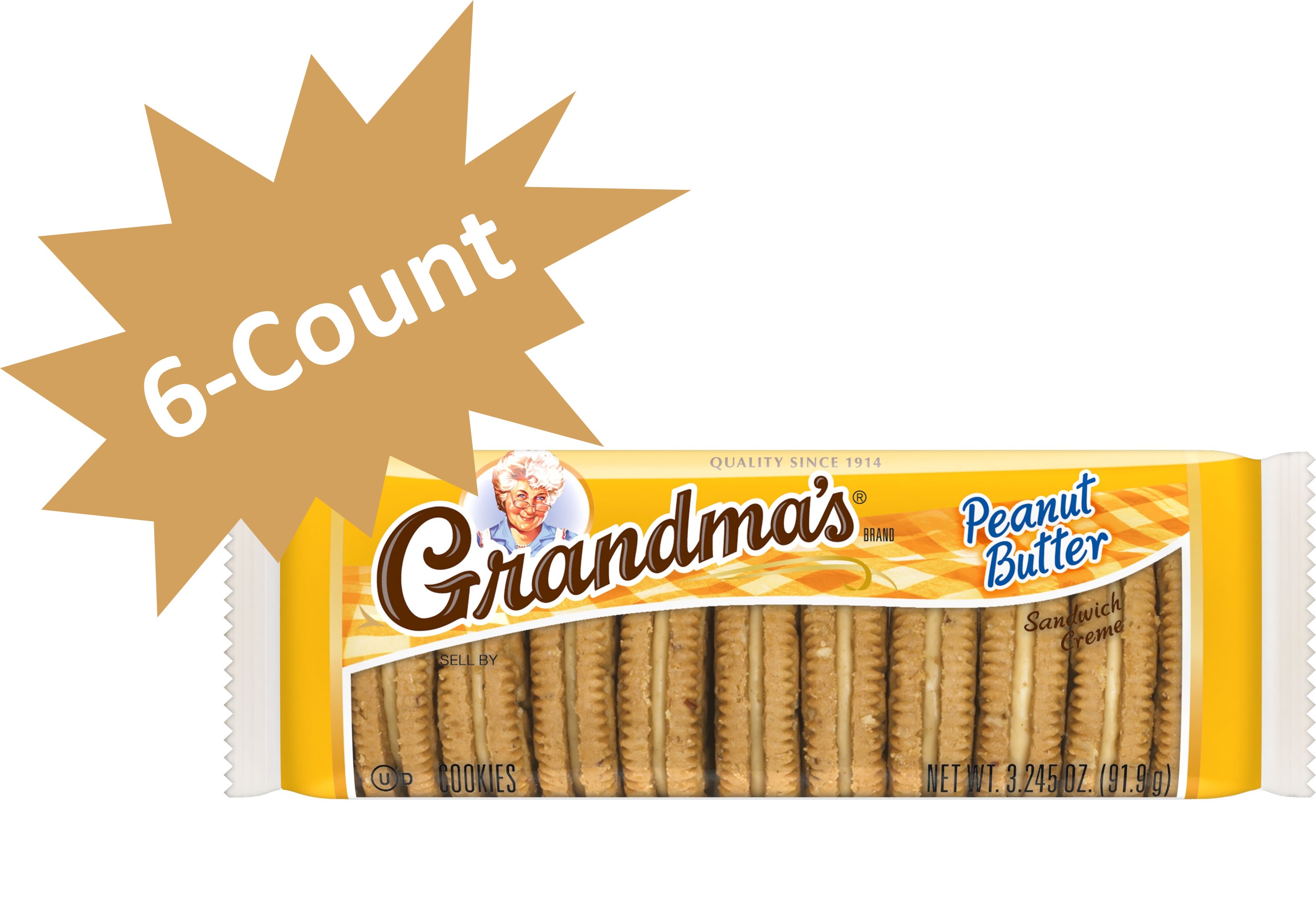 Grandma's, Peanut Butter, Sandwich Creme, Cookies