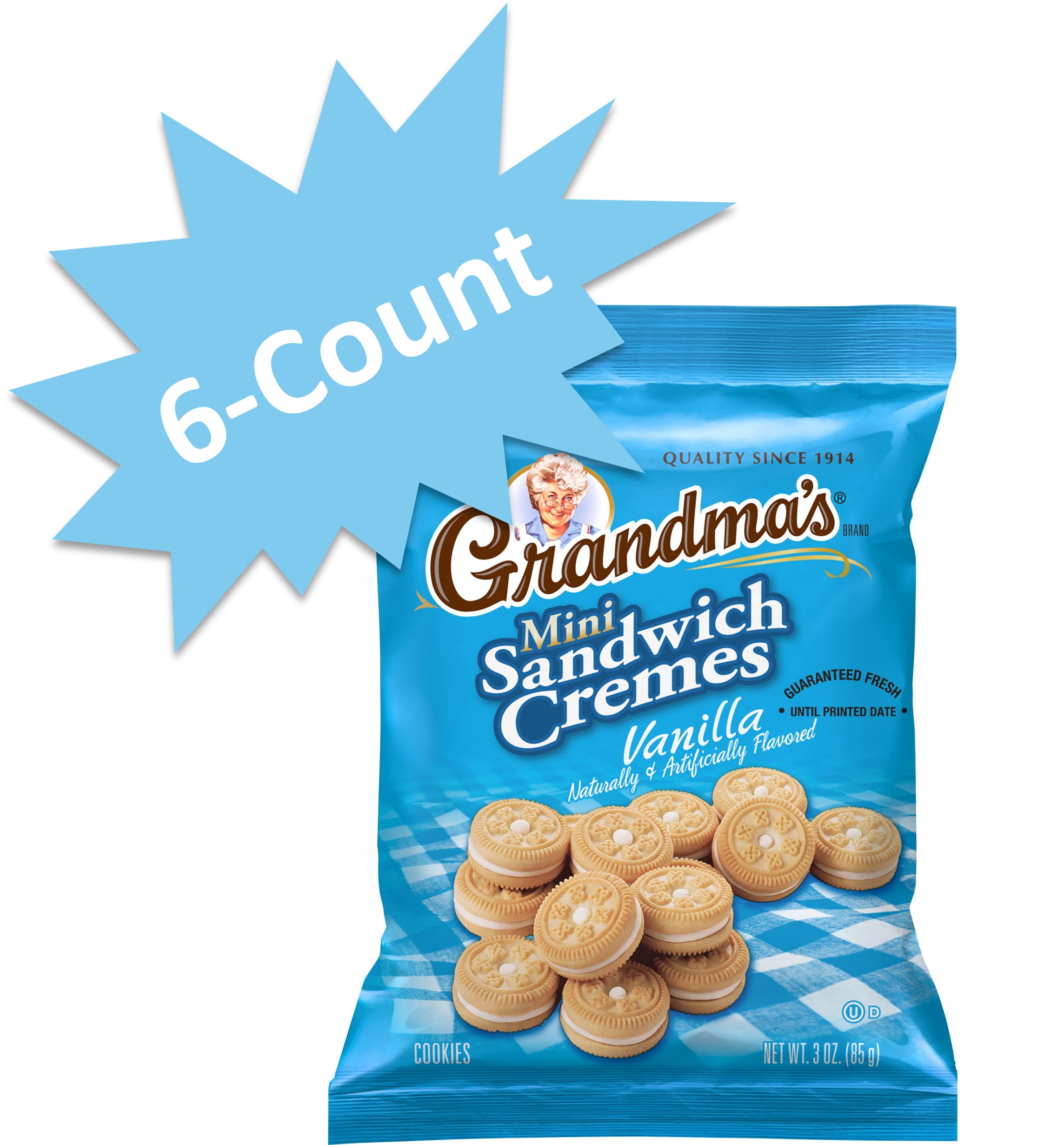 Grandma's, Vanilla Naturally & Artificially Flavored, Mini Sandwich Cremes, Cookies