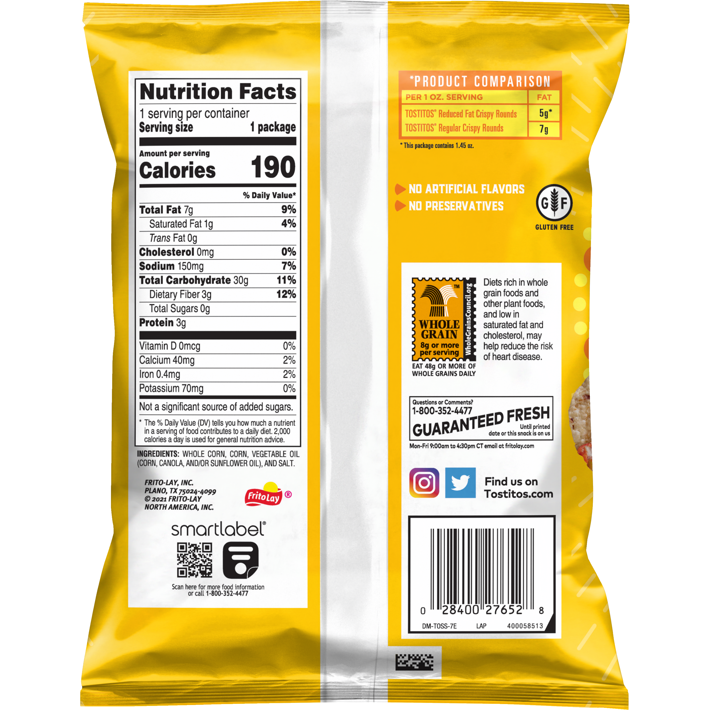 Tostitos, Crispy Rounds, Reduced Fat, Tortilla Chips thumbnail