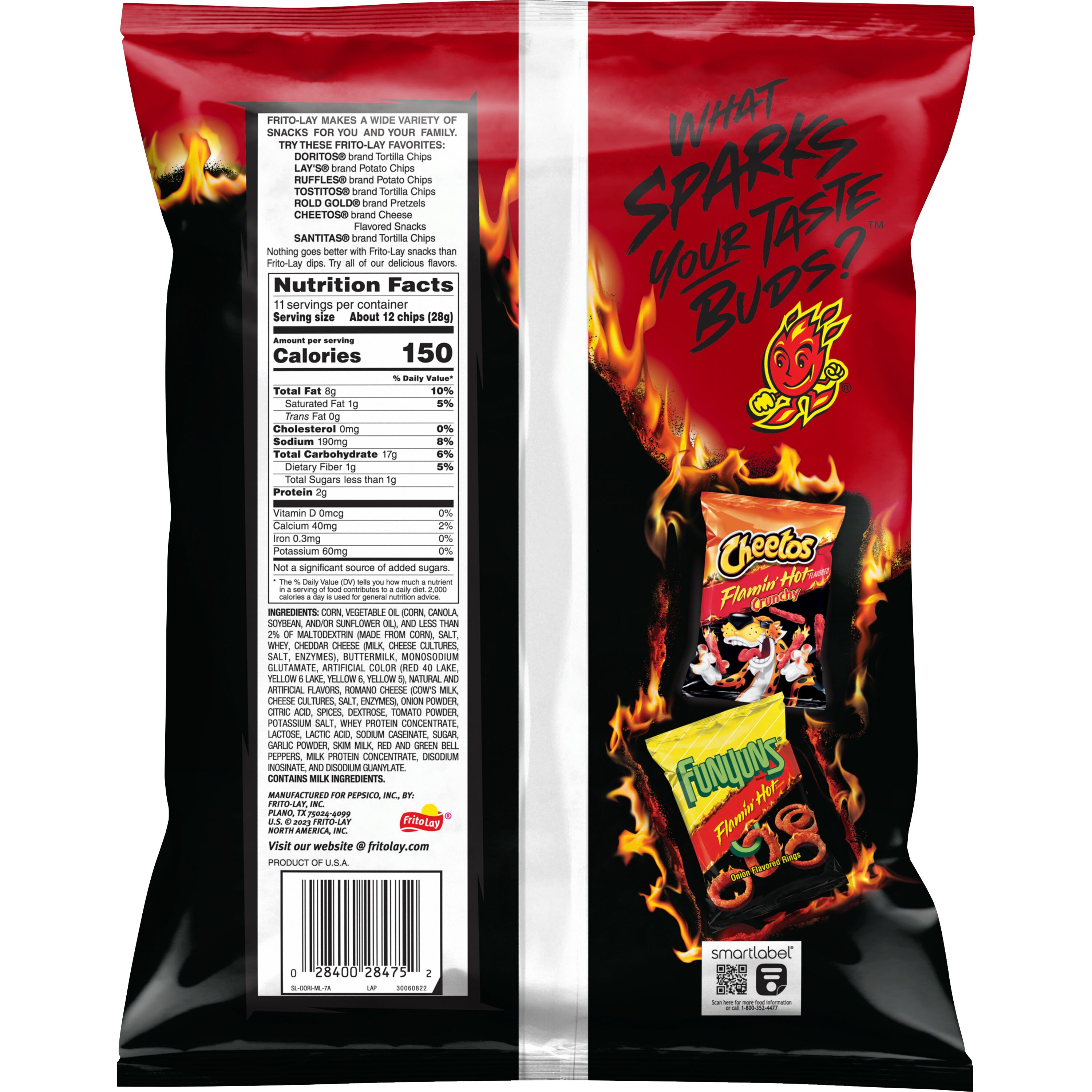Doritos, Flamin' Hot Nacho Flavored, Tortilla Chips thumbnail