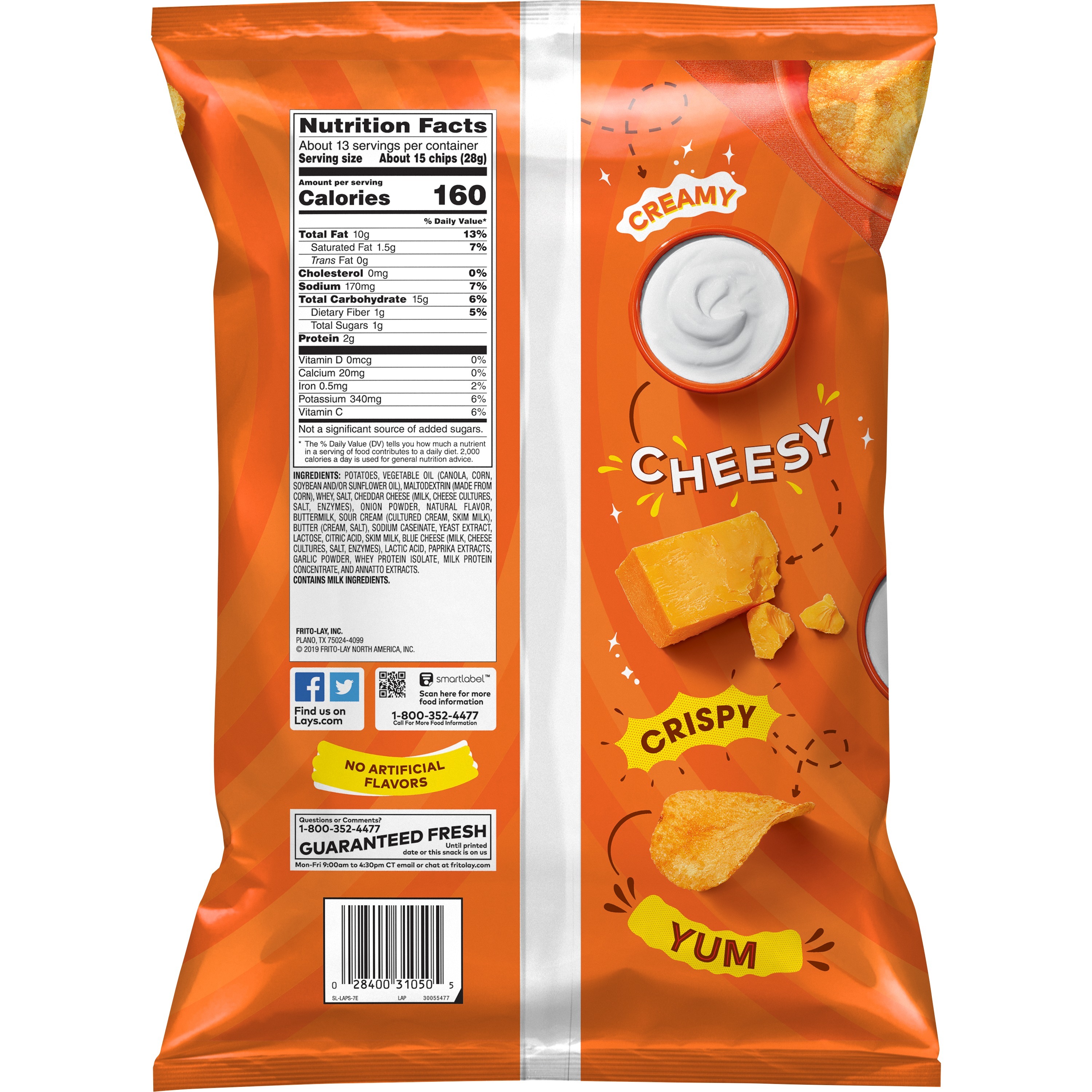 Lay's, Party Size, Cheddar & Sour Cream Flavored, Potato Chips thumbnail