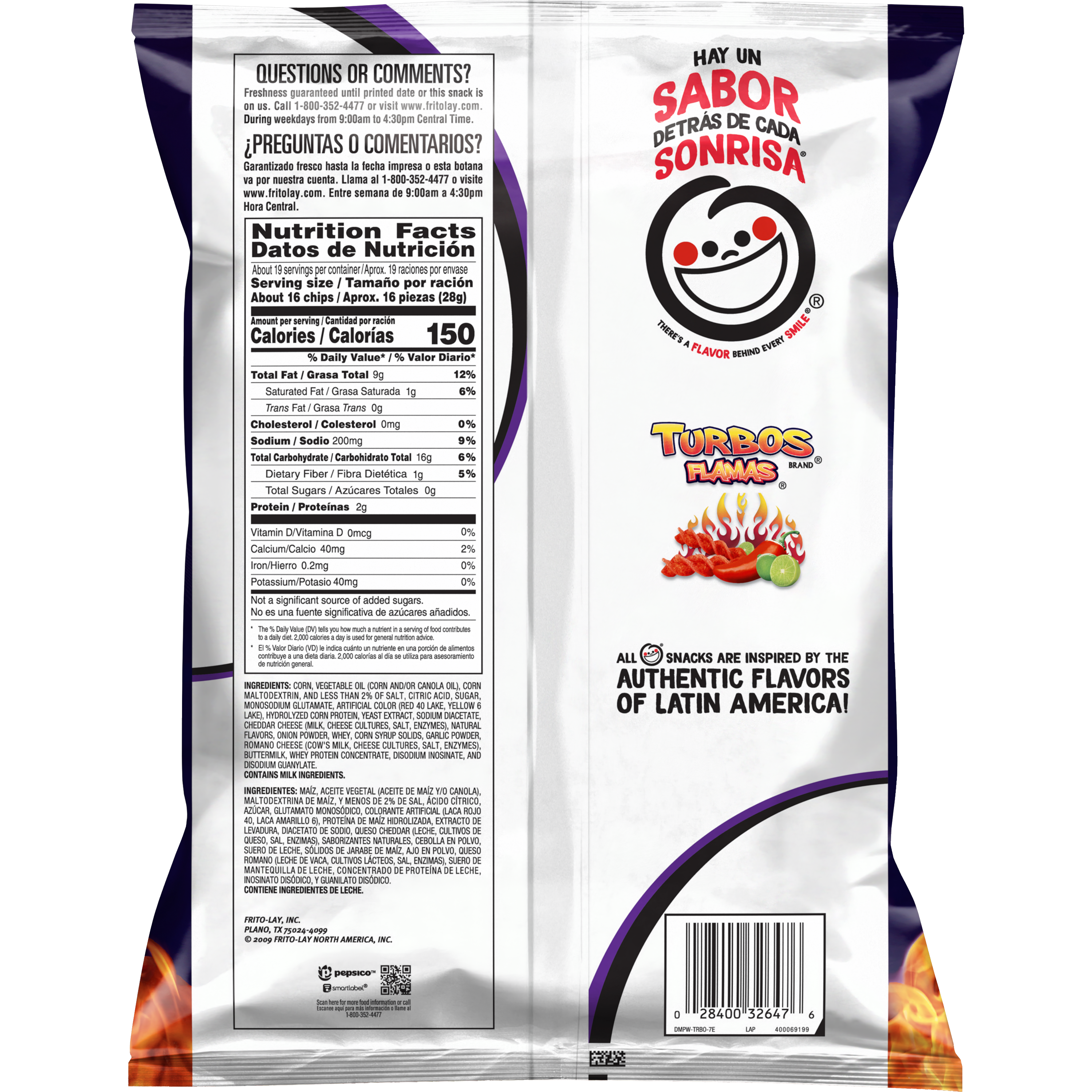 Sabritas, Turbos, Flamas, Flavored Corn Snacks thumbnail