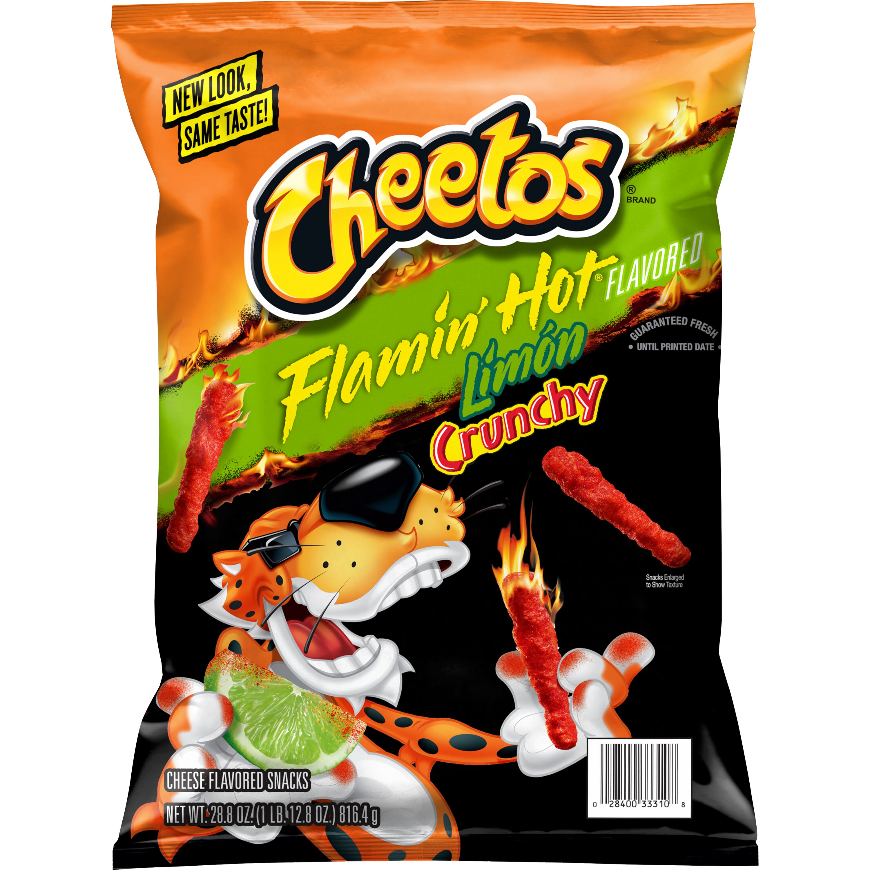 Cheetos, Crunchy, Flamin' Hot Limon Flavored, Cheese Flavored Snacks