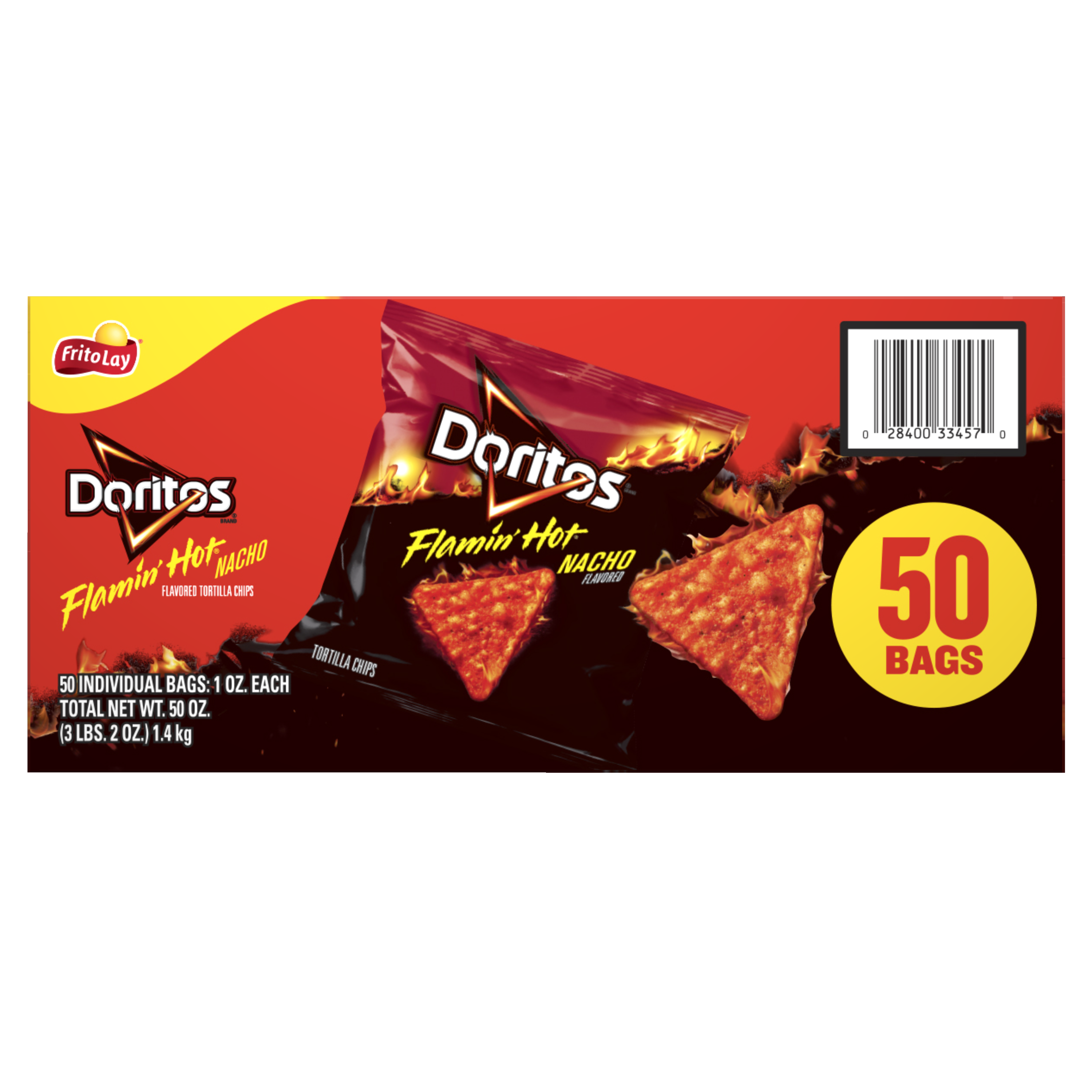 Doritos, Flamin' Hot Nacho Flavored, Tortilla Chips thumbnail