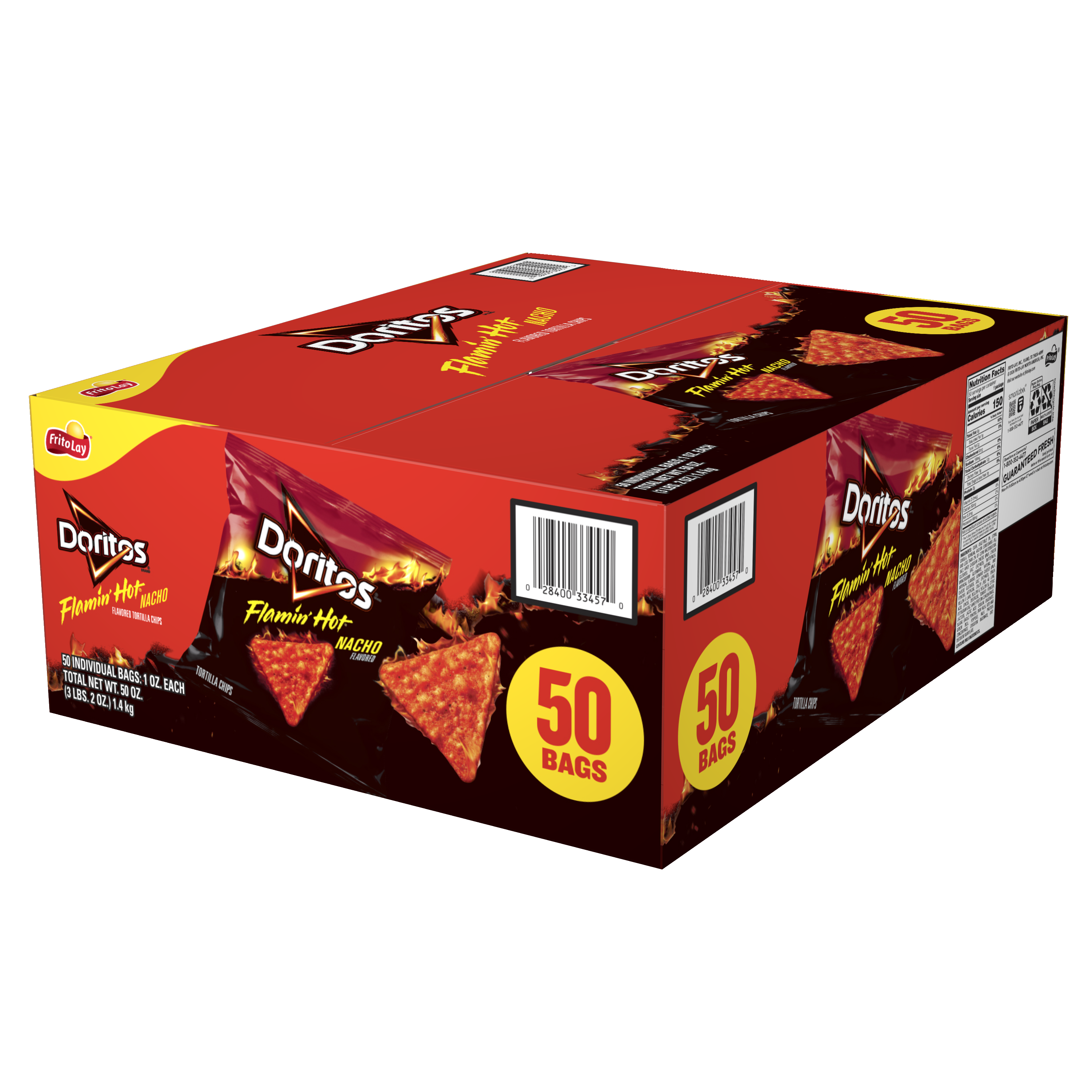 Doritos, Flamin' Hot Nacho Flavored, Tortilla Chips thumbnail