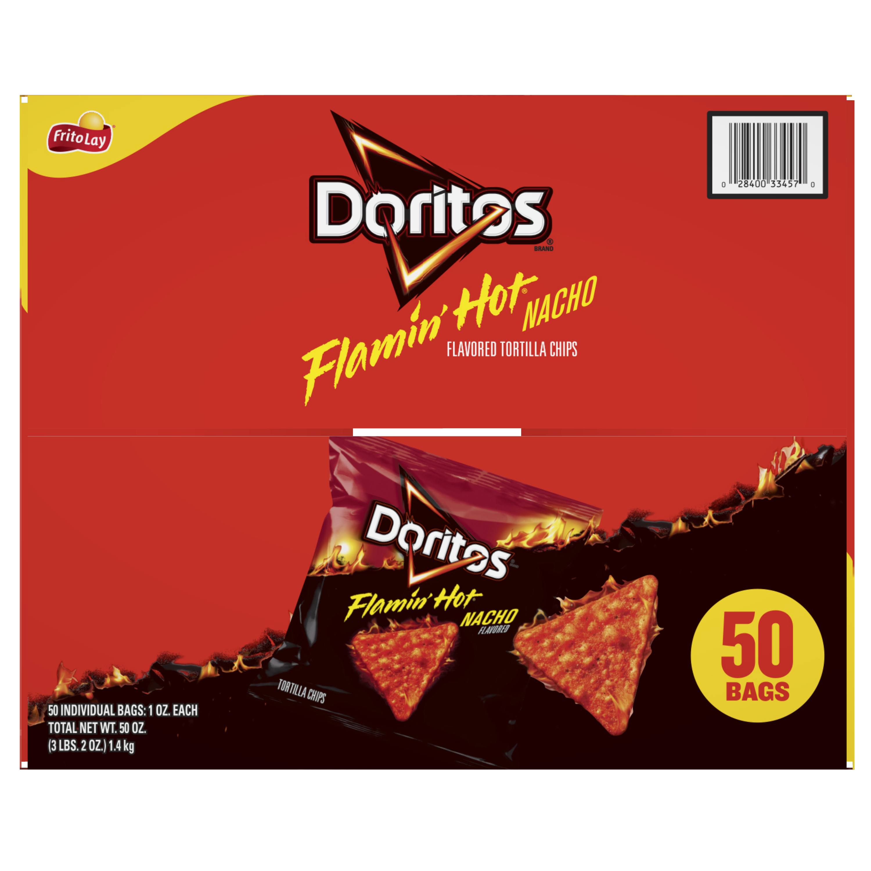 Doritos, Flamin' Hot Nacho Flavored, Tortilla Chips thumbnail