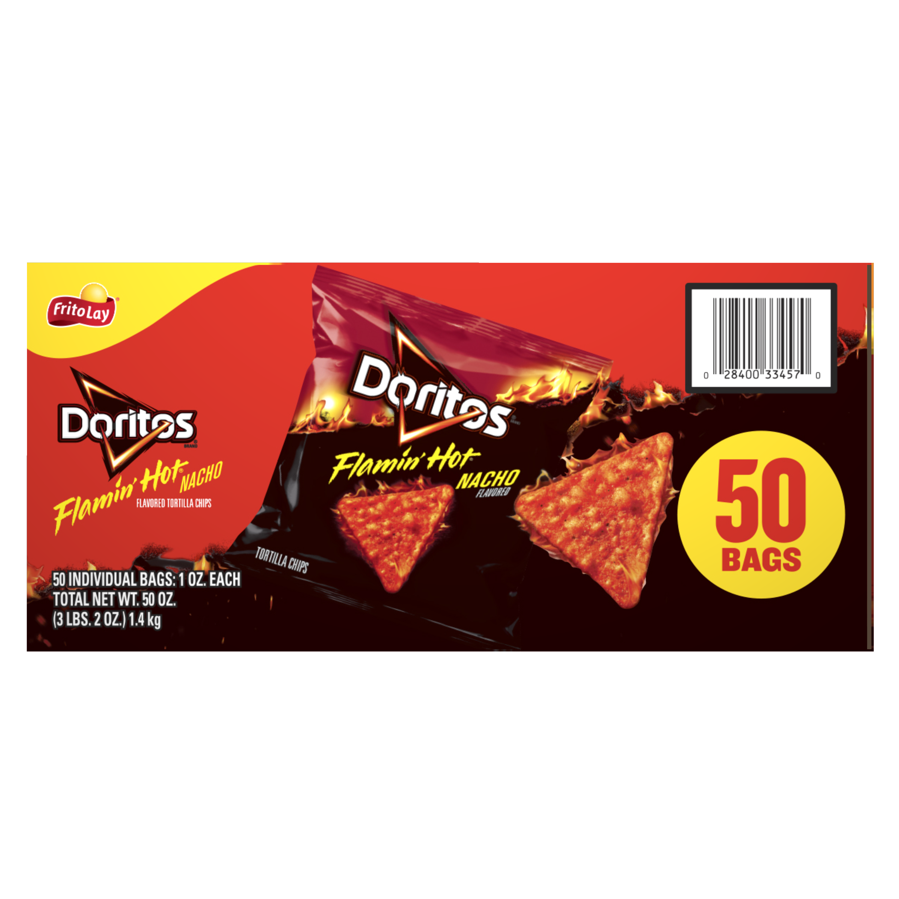 Doritos, Flamin' Hot Nacho Flavored, Tortilla Chips thumbnail