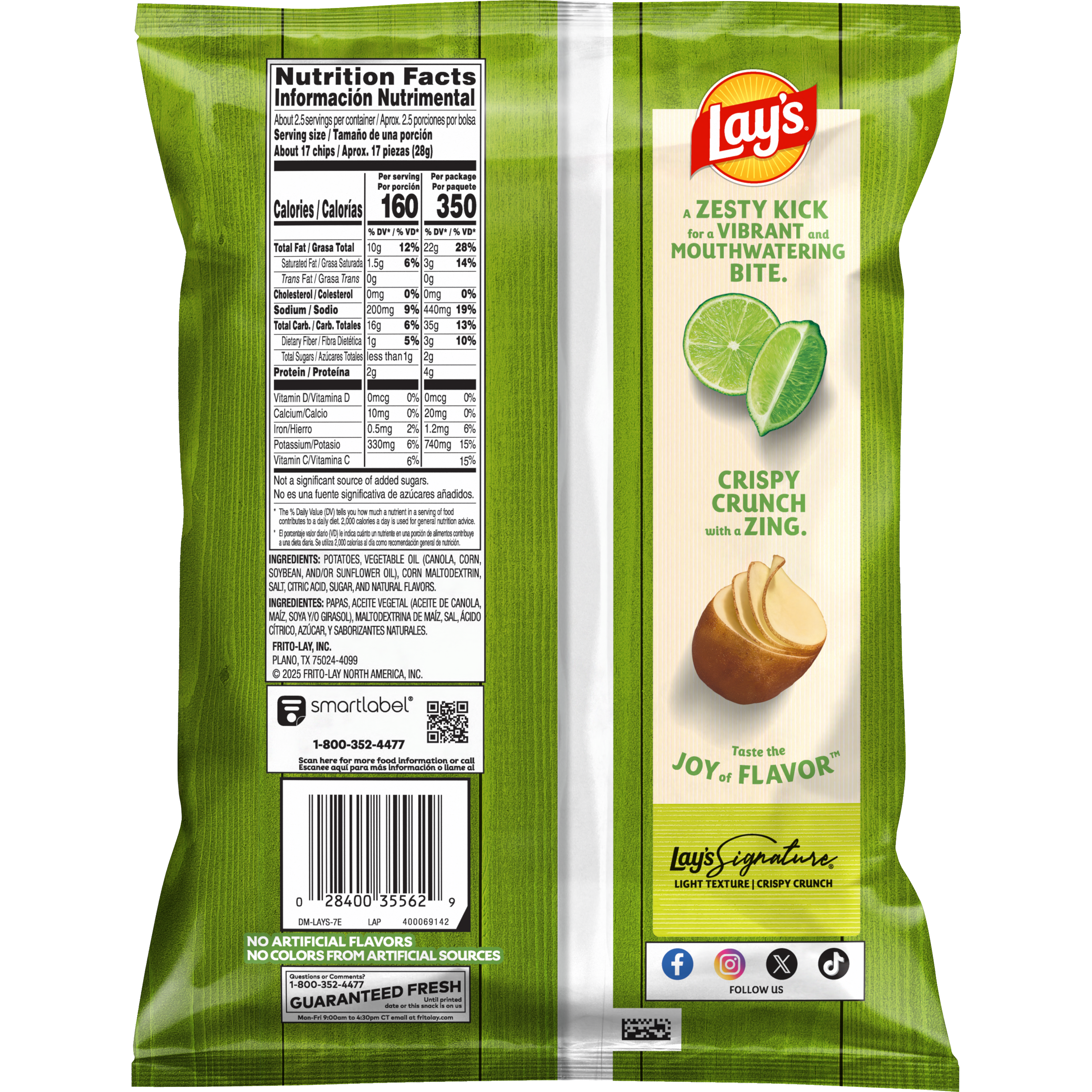 Lay's, Limon Flavored, Potato Chips thumbnail