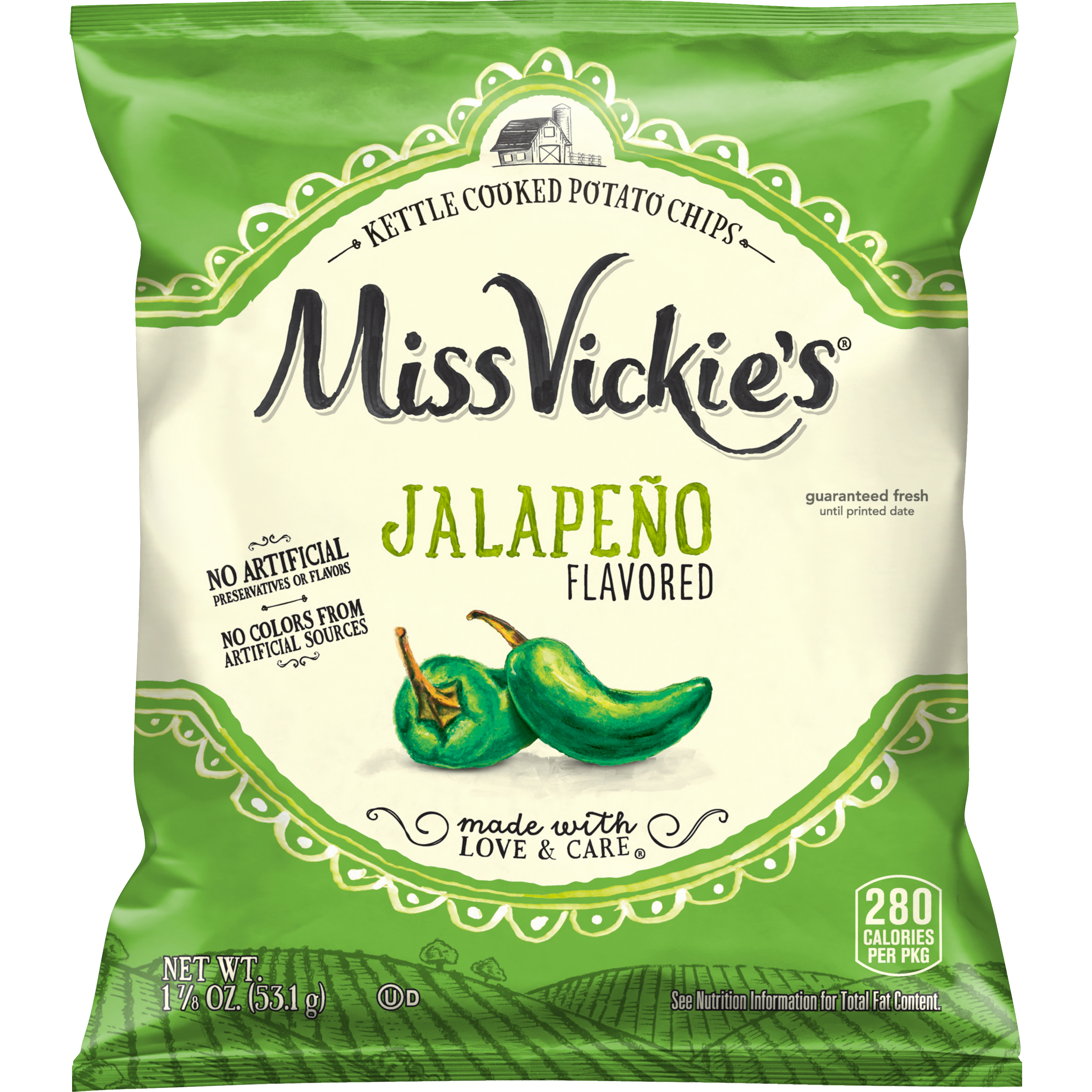 Miss Vickie's, Jalapeno Flavored, Kettle Cooked Potato Chips thumbnail