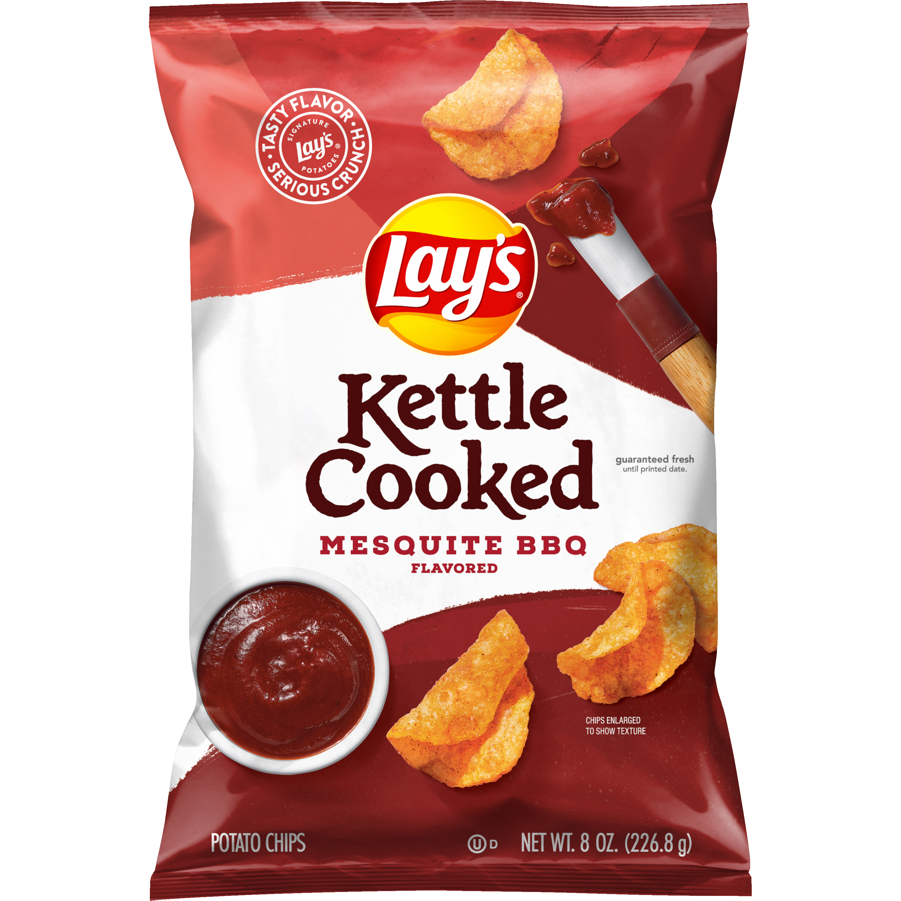 Lay's, Kettle Cooked, Mesquite BBQ Flavored, Potato Chips