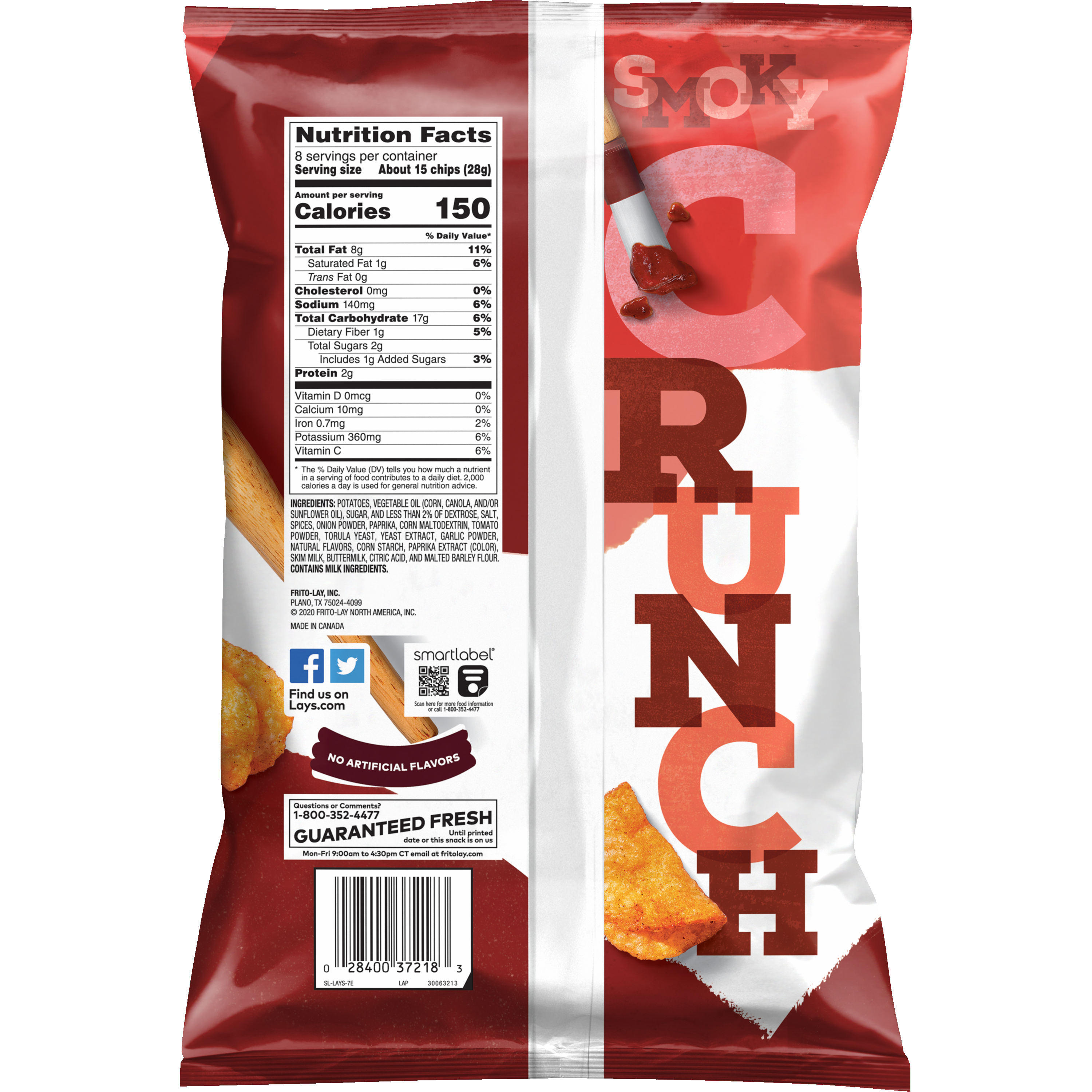 Lay's, Kettle Cooked, Mesquite BBQ Flavored, Potato Chips thumbnail