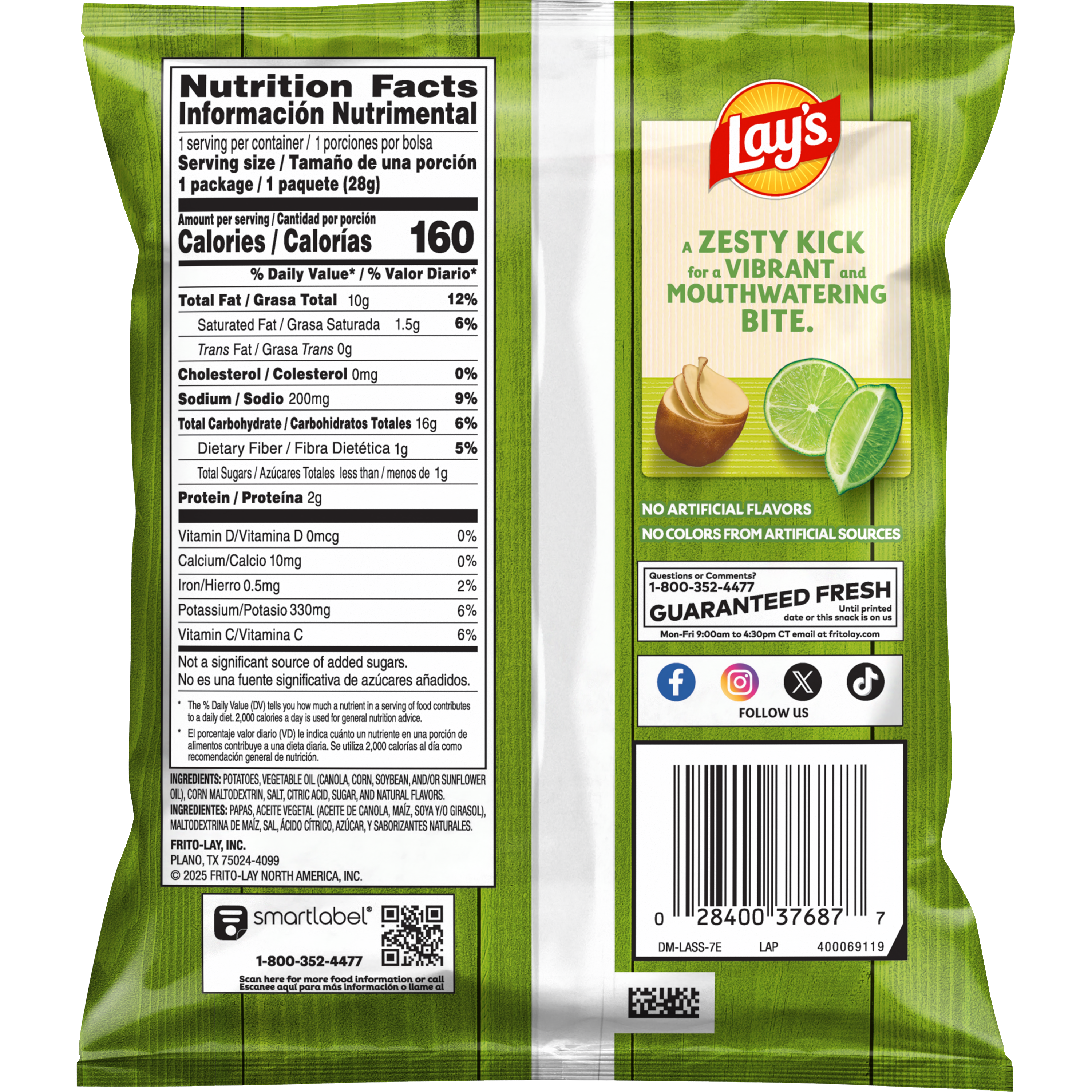 Lay's, Limon Flavored, Potato Chips thumbnail