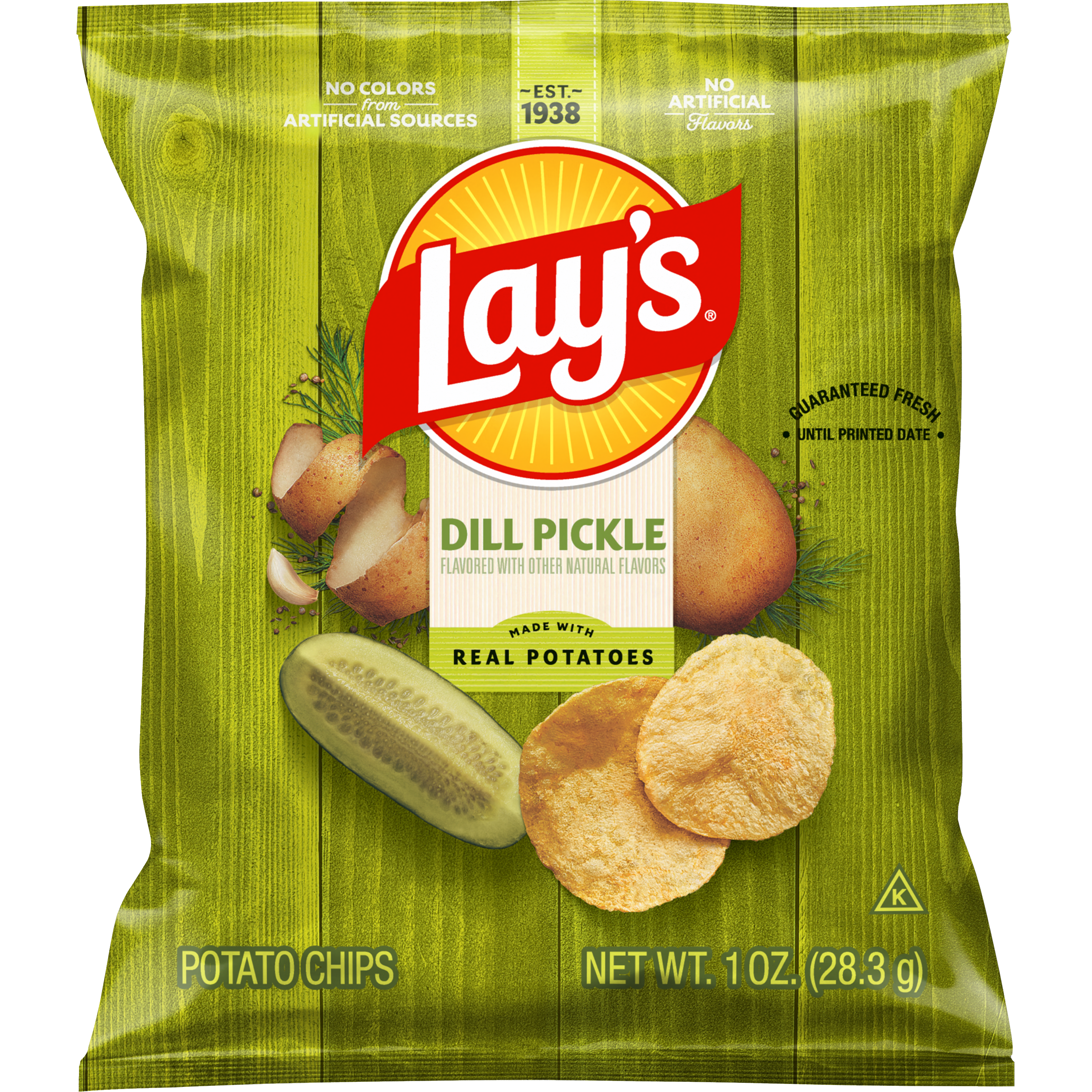 Lay's, Dill Pickle Flavored, Potato Chips