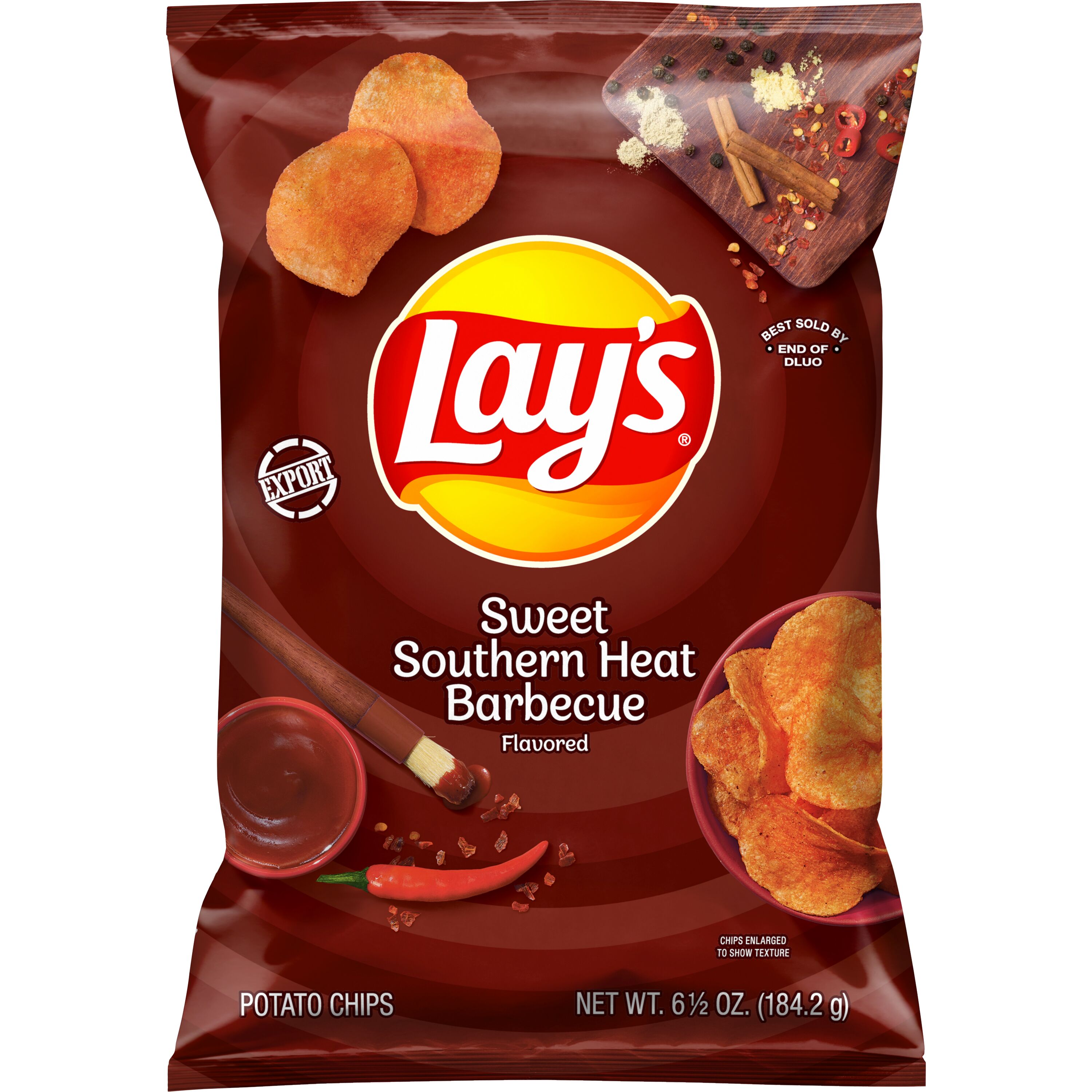 Lay's, Sweet Southern Heat Barbecue Flavored, Potato Chips