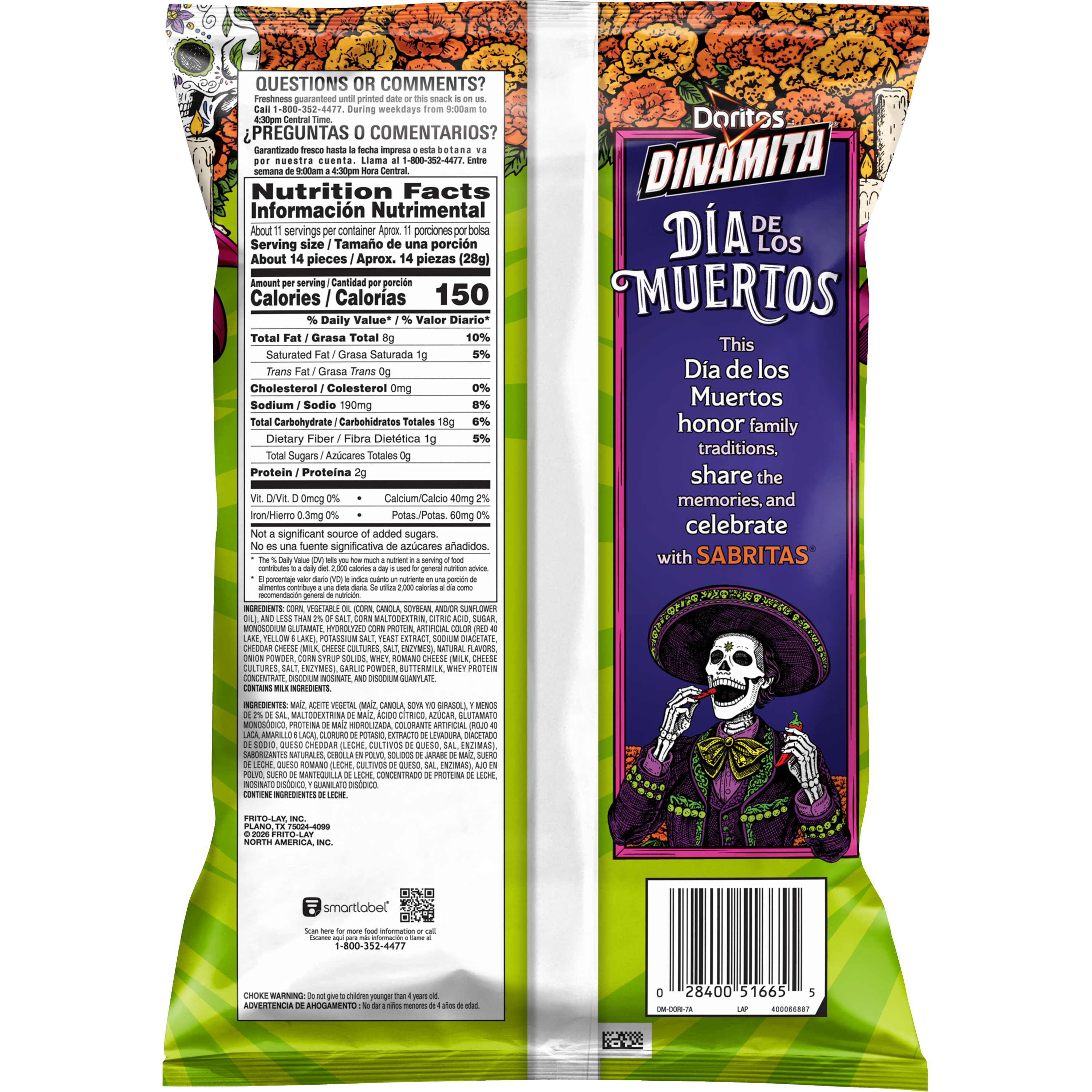 Doritos, Dinamita, Chile Limon Flavored, Rolled Tortilla Chips thumbnail