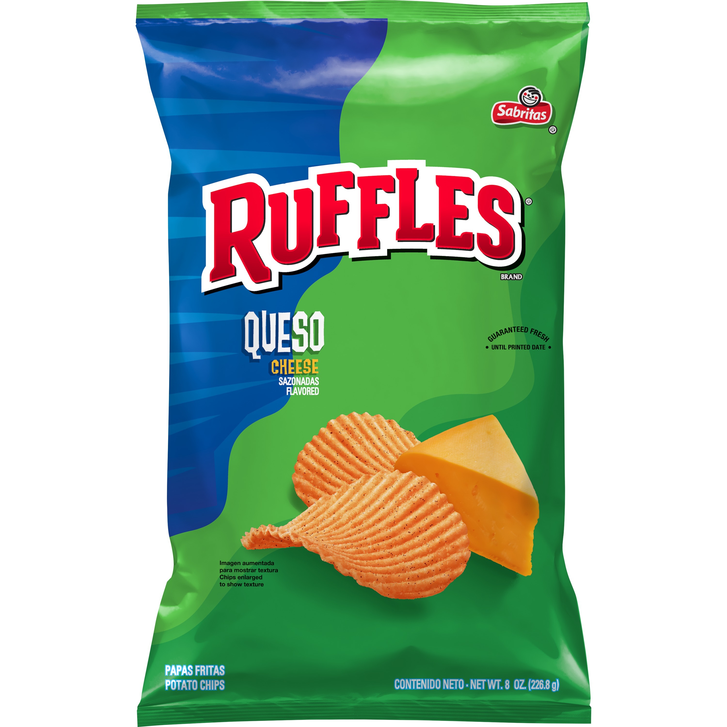Ruffles, Queso Cheese Flavored, Potato Chips