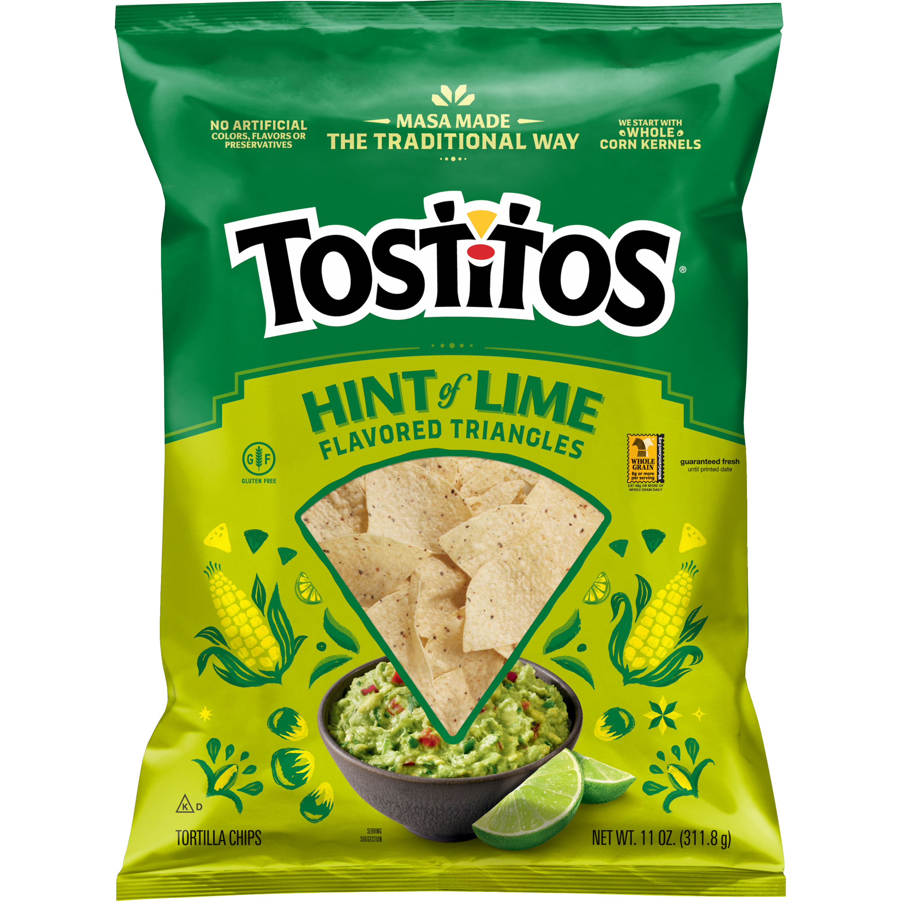 Tostitos, Hint Of Lime Flavored Triangles, Tortilla Chips