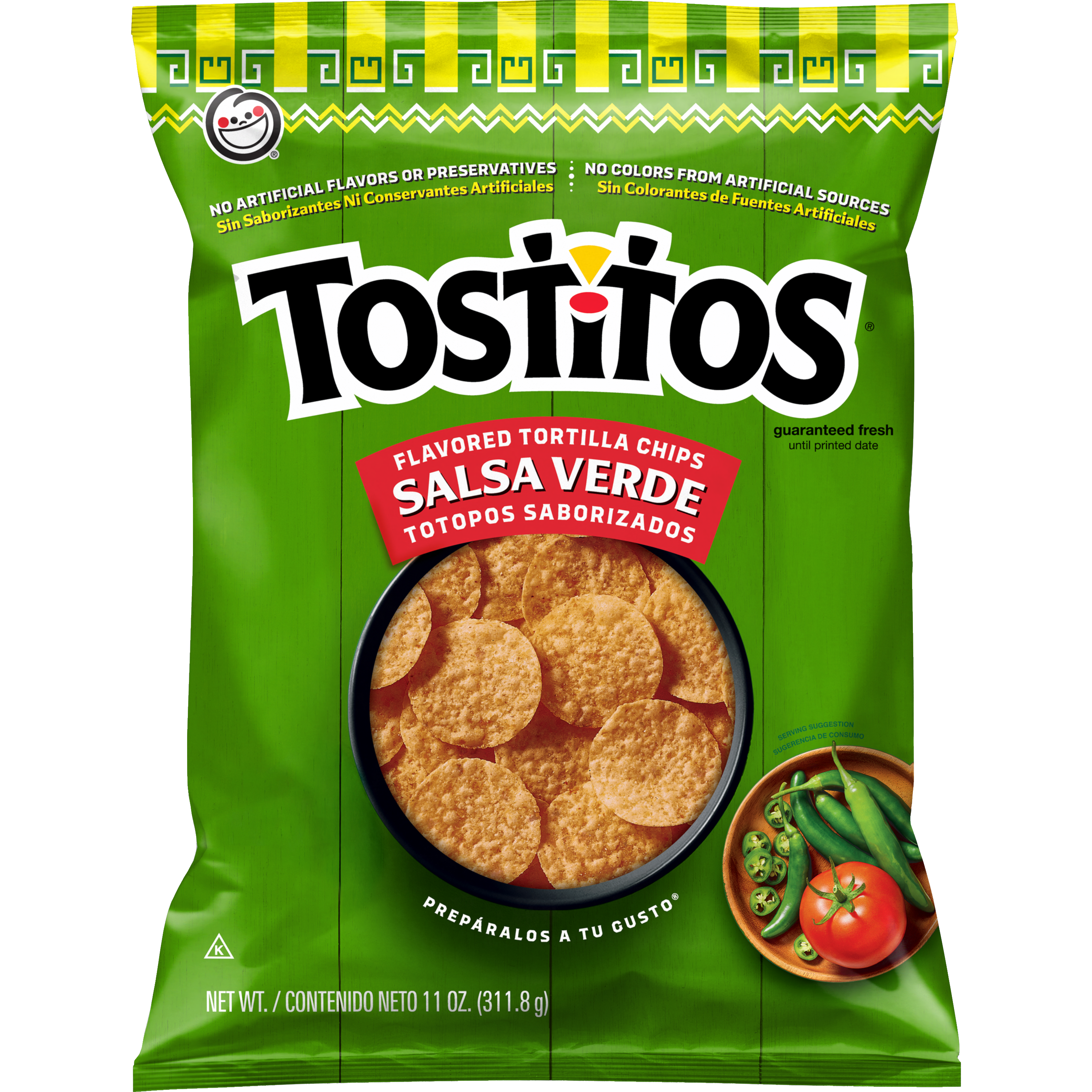 Tostitos, Salsa Verde Flavored, Tortilla Chips
