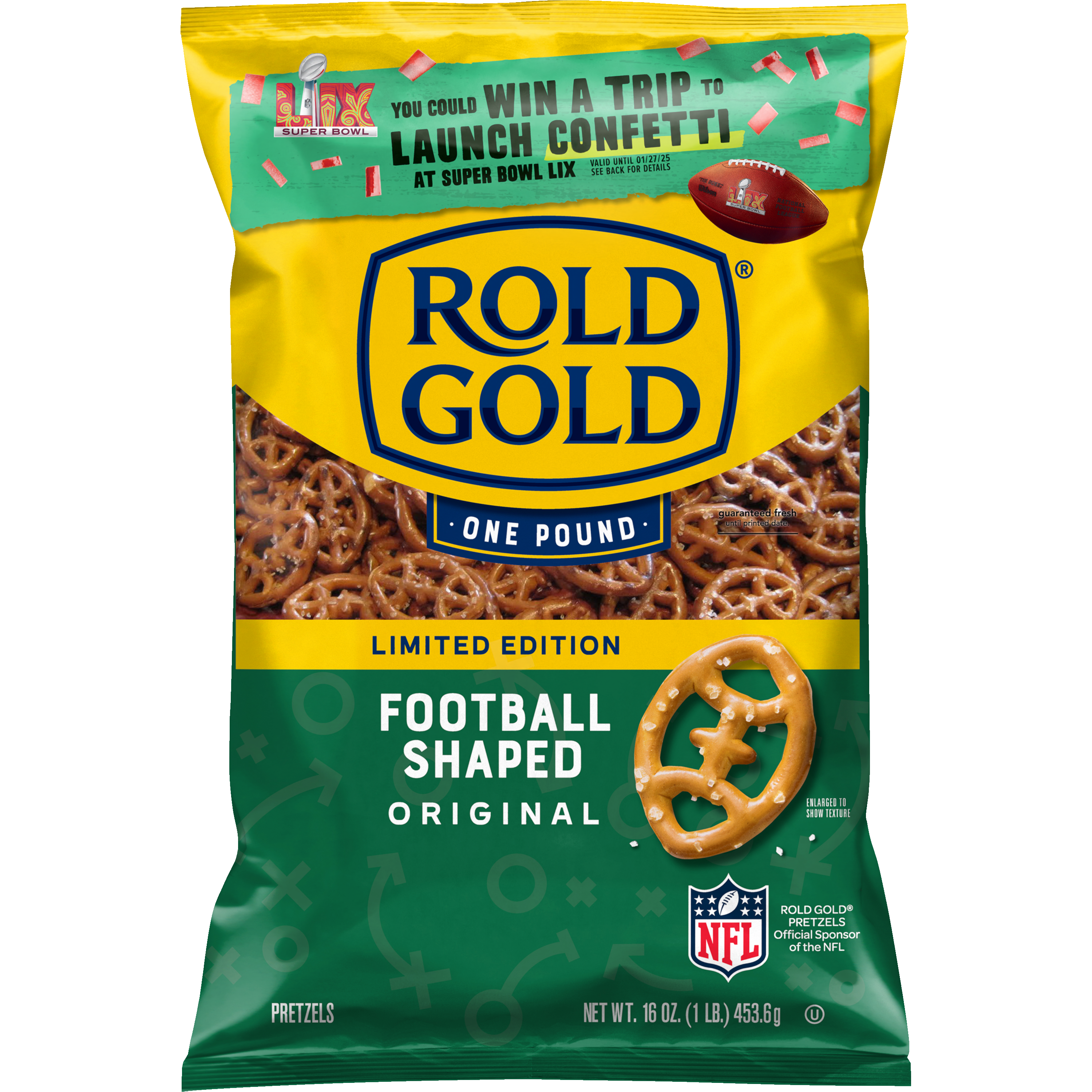 Rold Gold, Football Shaped, Original, Pretzels