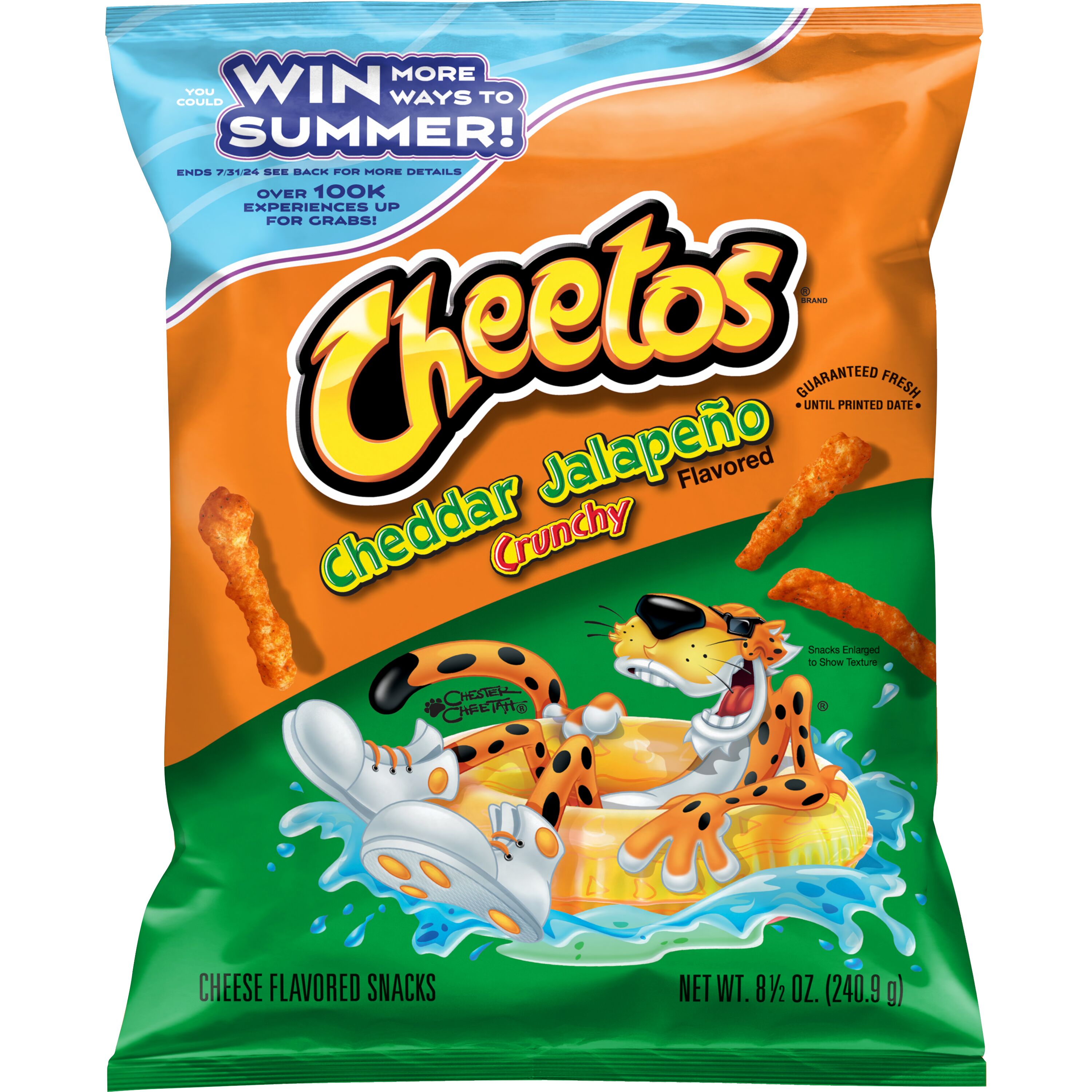 Cheetos, Crunchy, Cheddar Jalapeno Flavored, Cheese Flavored Snacks