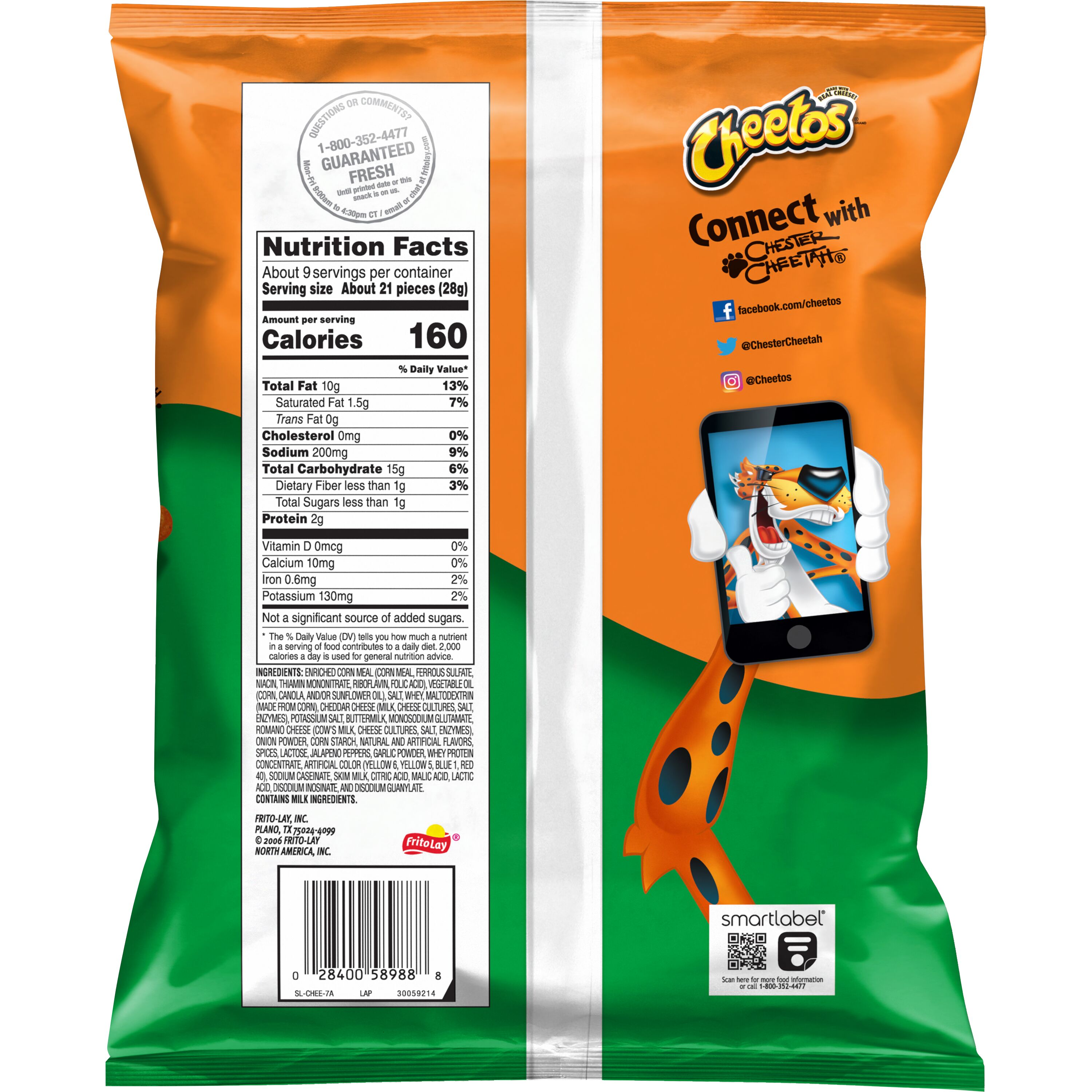 Cheetos, Crunchy, Cheddar Jalapeno Flavored, Cheese Flavored Snacks thumbnail