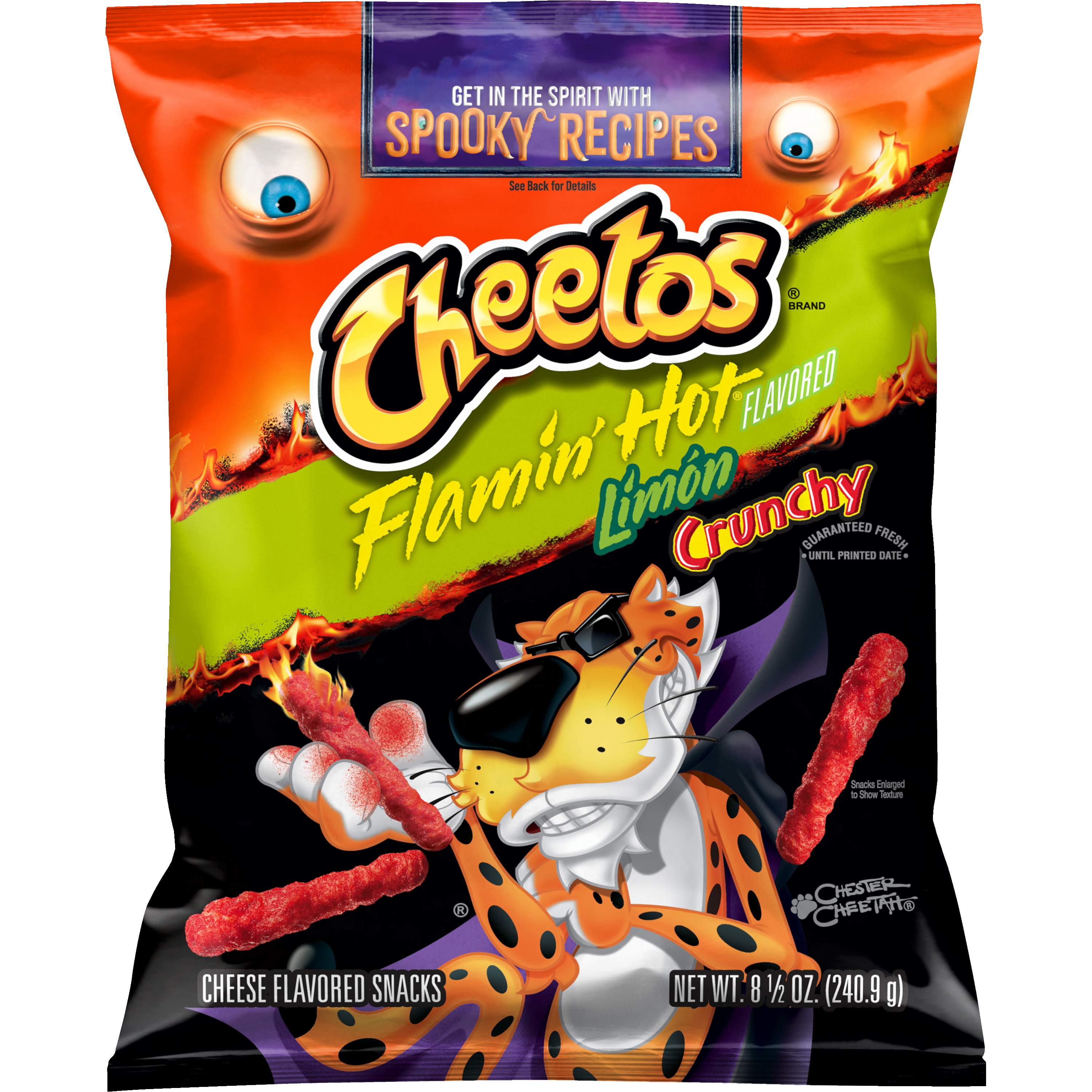 Cheetos, Crunchy, Flamin' Hot Limon Flavored, Cheese Flavored Snacks