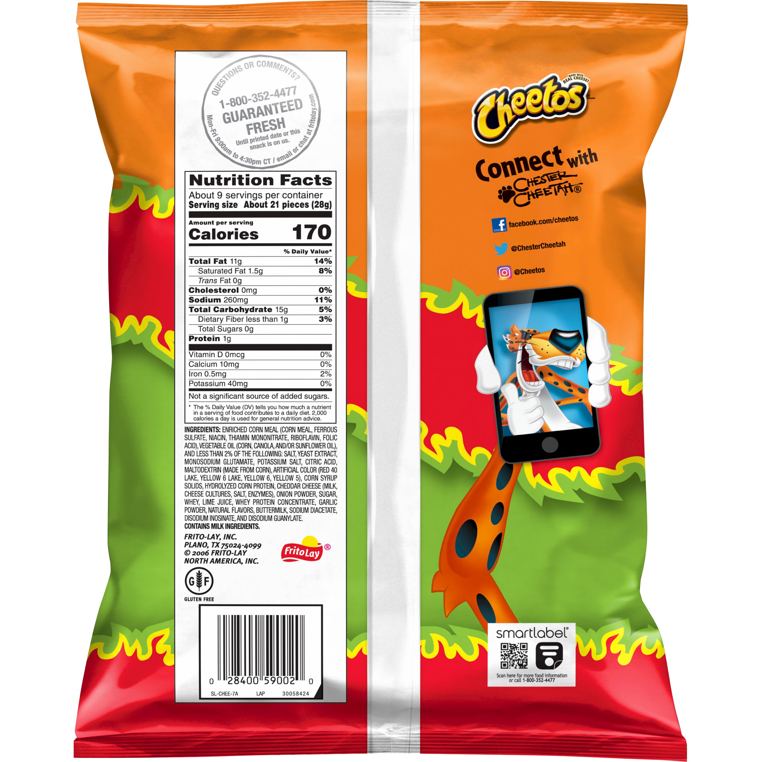 Cheetos, Crunchy, Flamin' Hot Limon Flavored, Cheese Flavored Snacks thumbnail