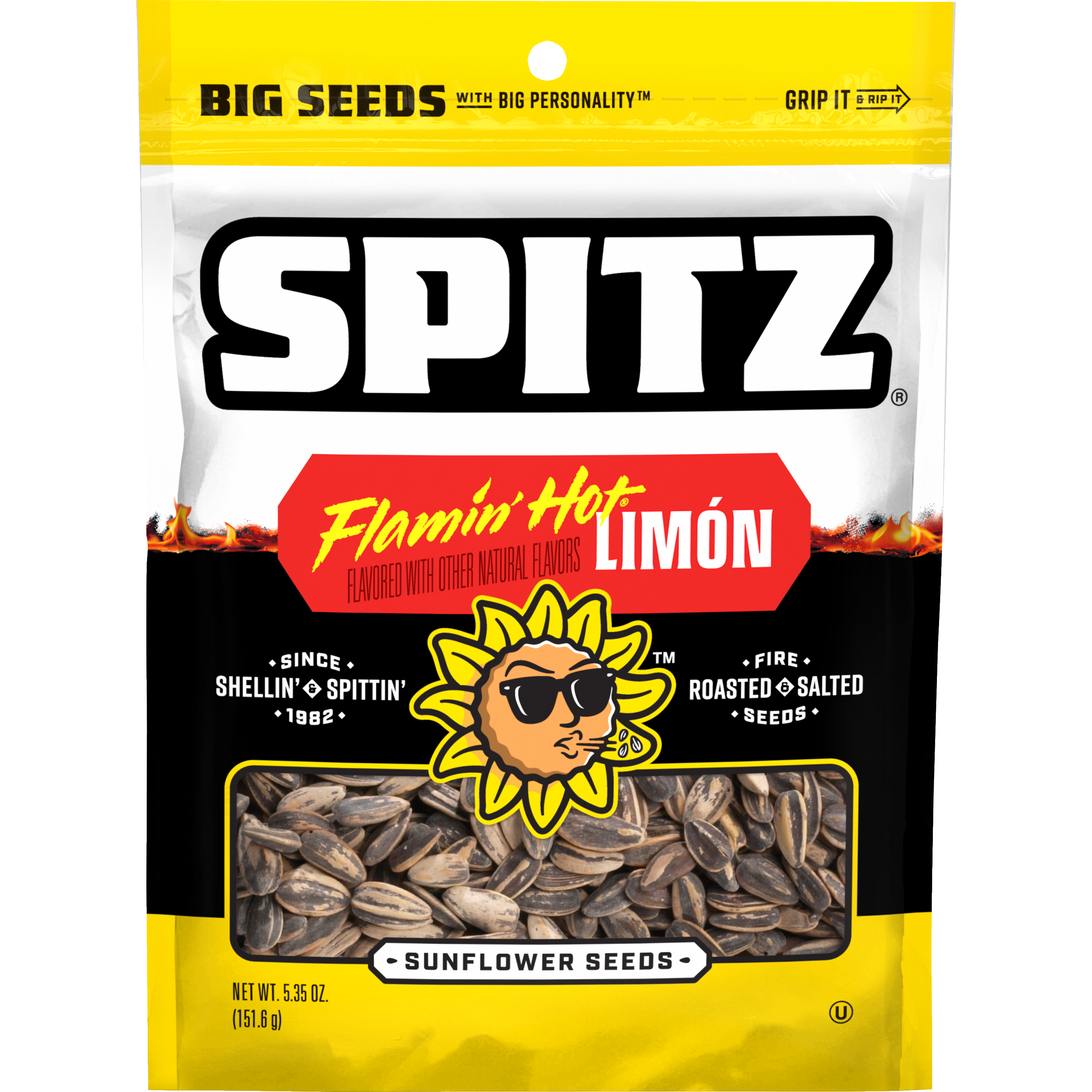 Spitz, Flamin' Hot Limon Flavored, Sunflower Seeds