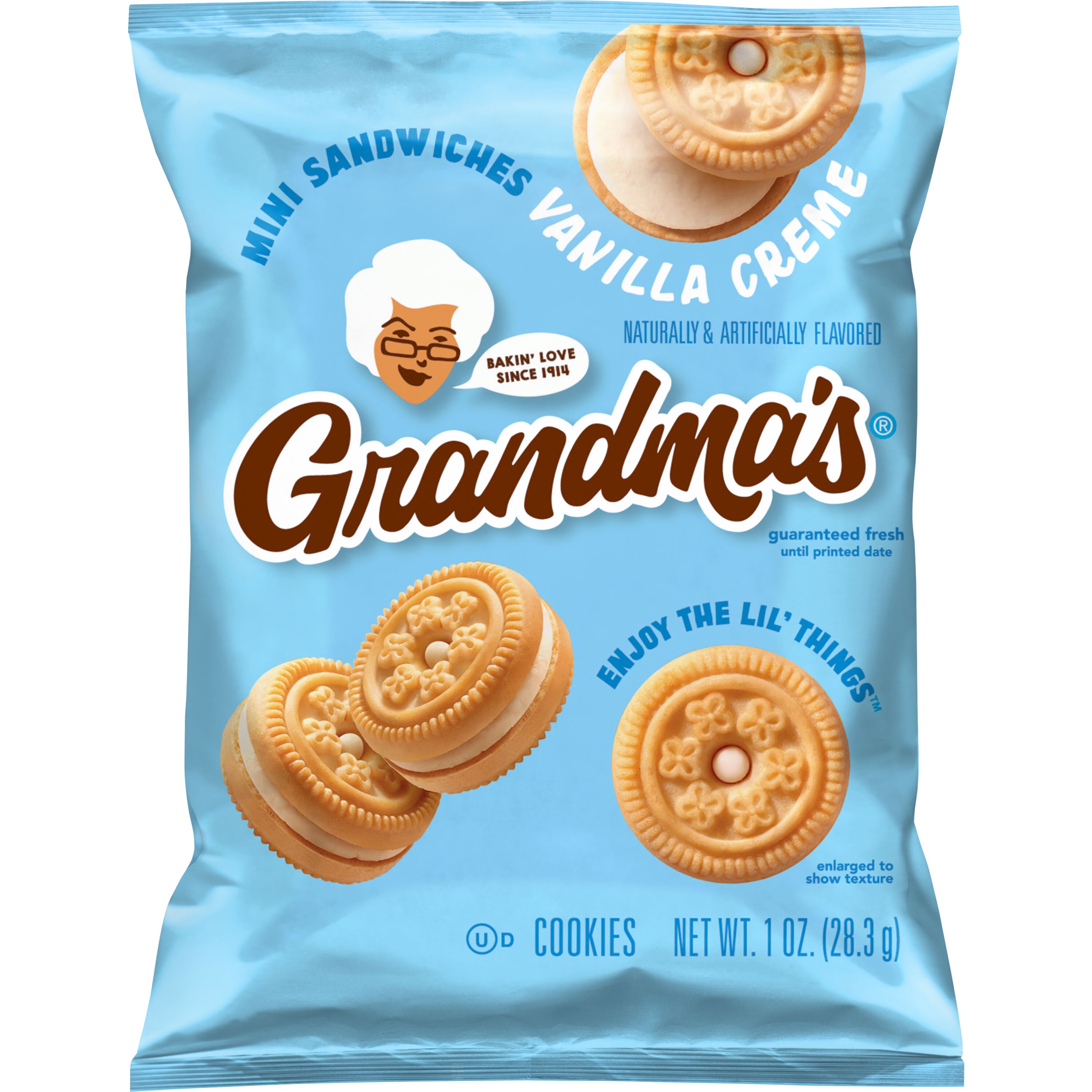 Grandma's, Vanilla Creme Naturally & Artificially Flavored, Mini Sandwich Cookies