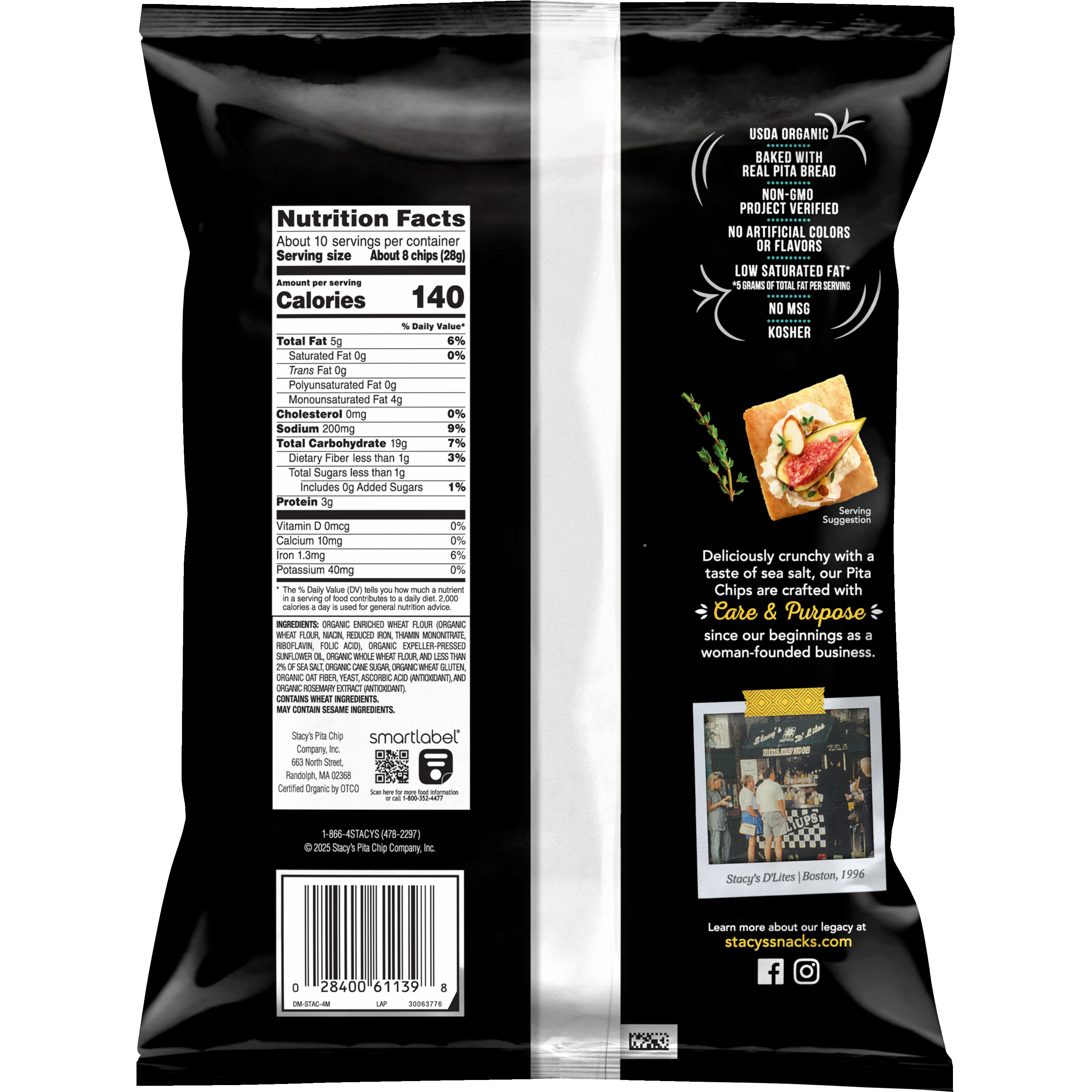 Stacy's, Baked, Organic, Sea Salt, Pita Chips thumbnail