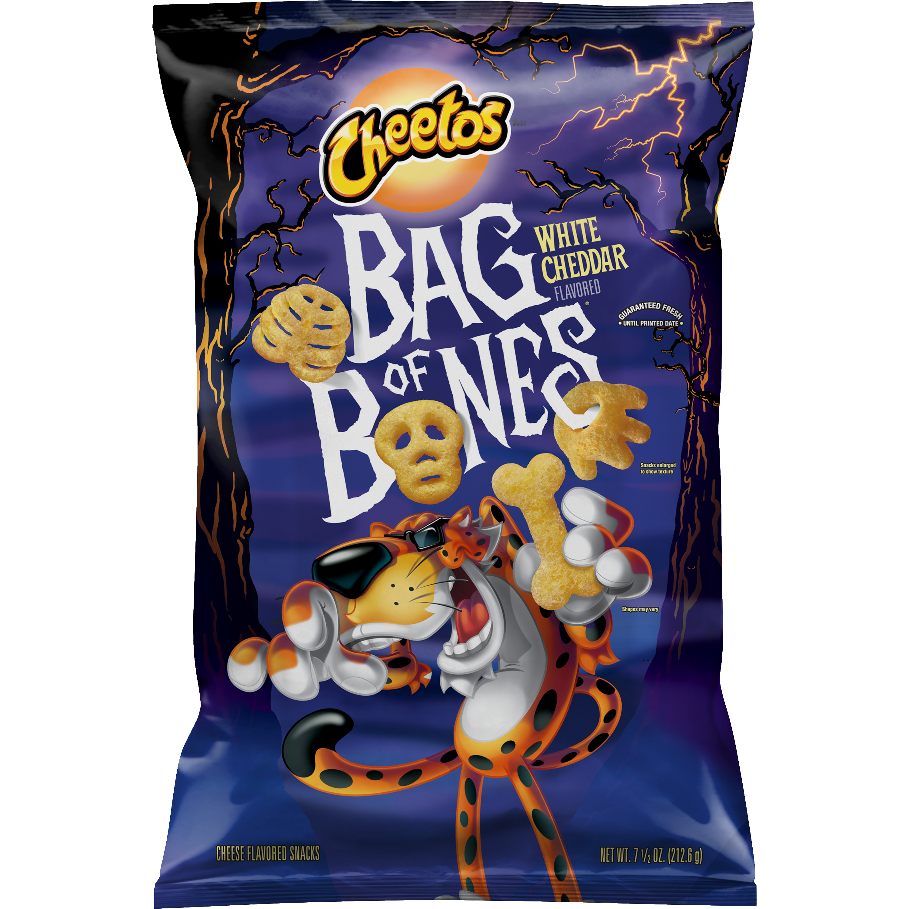 Cheetos, Bag Of Bones, White Cheddar Flavored, Cheese Flavored Snacks