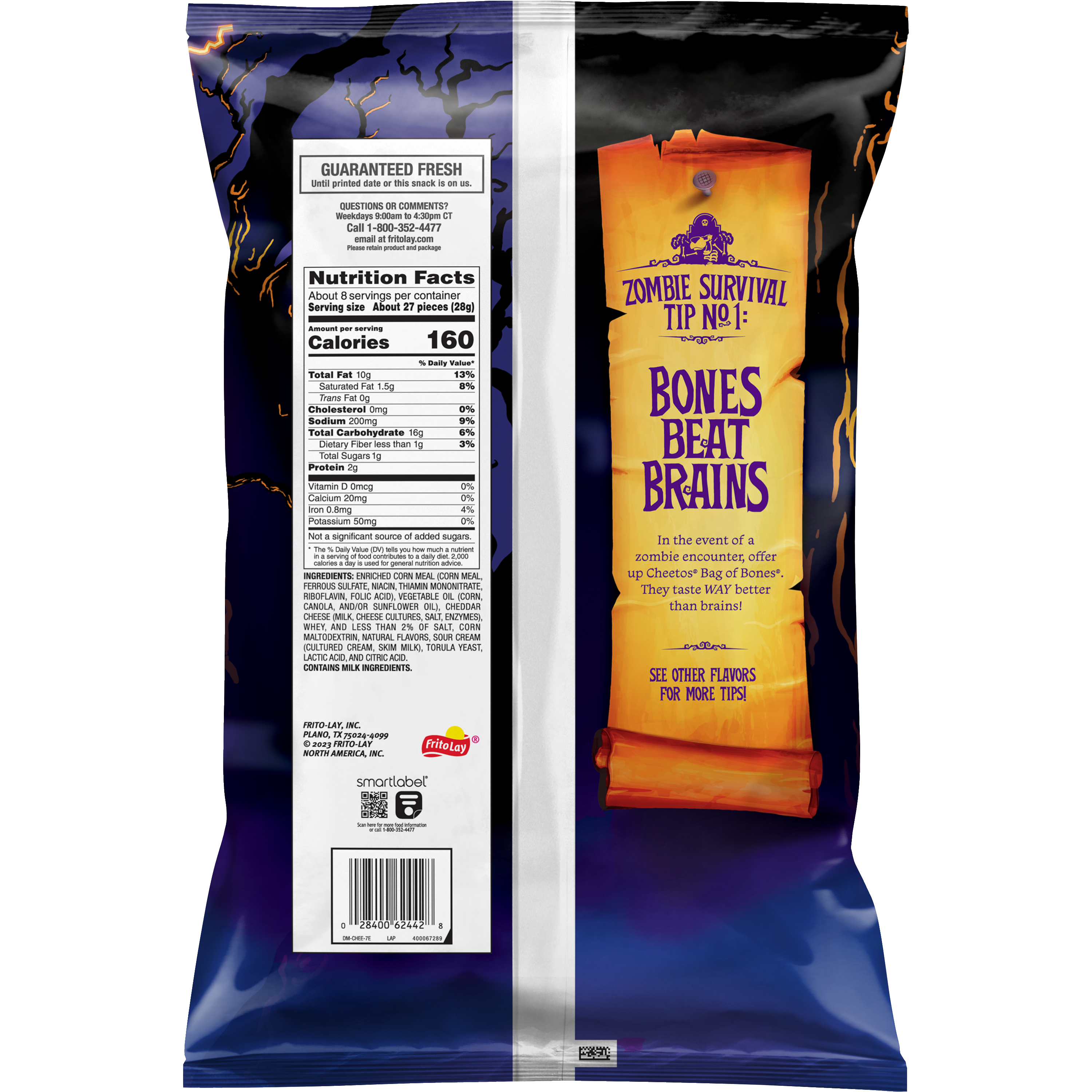 Cheetos, Bag Of Bones, White Cheddar Flavored, Cheese Flavored Snacks thumbnail