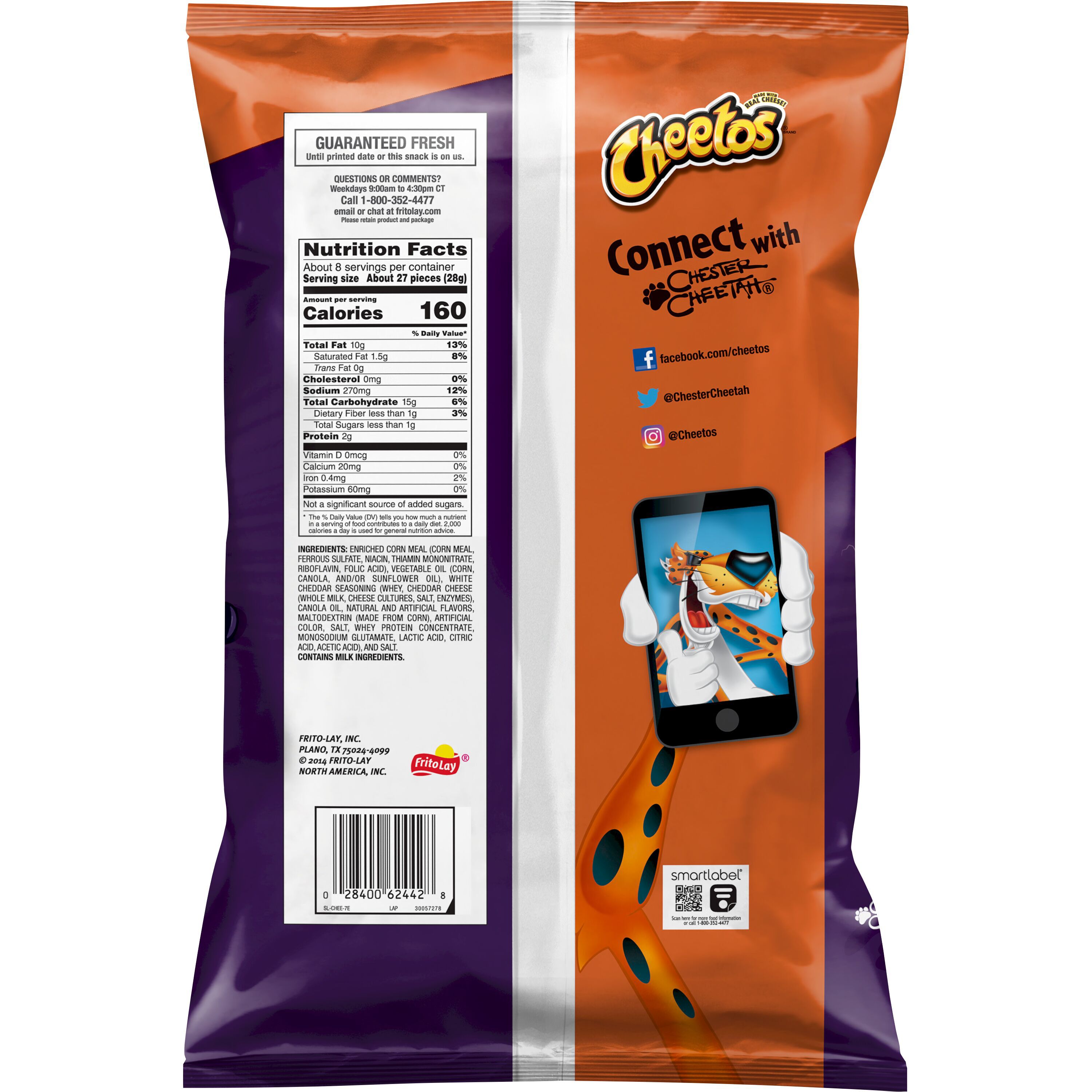 Cheetos, Bag Of Bones, White Cheddar Flavored, Cheese Flavored Snacks thumbnail