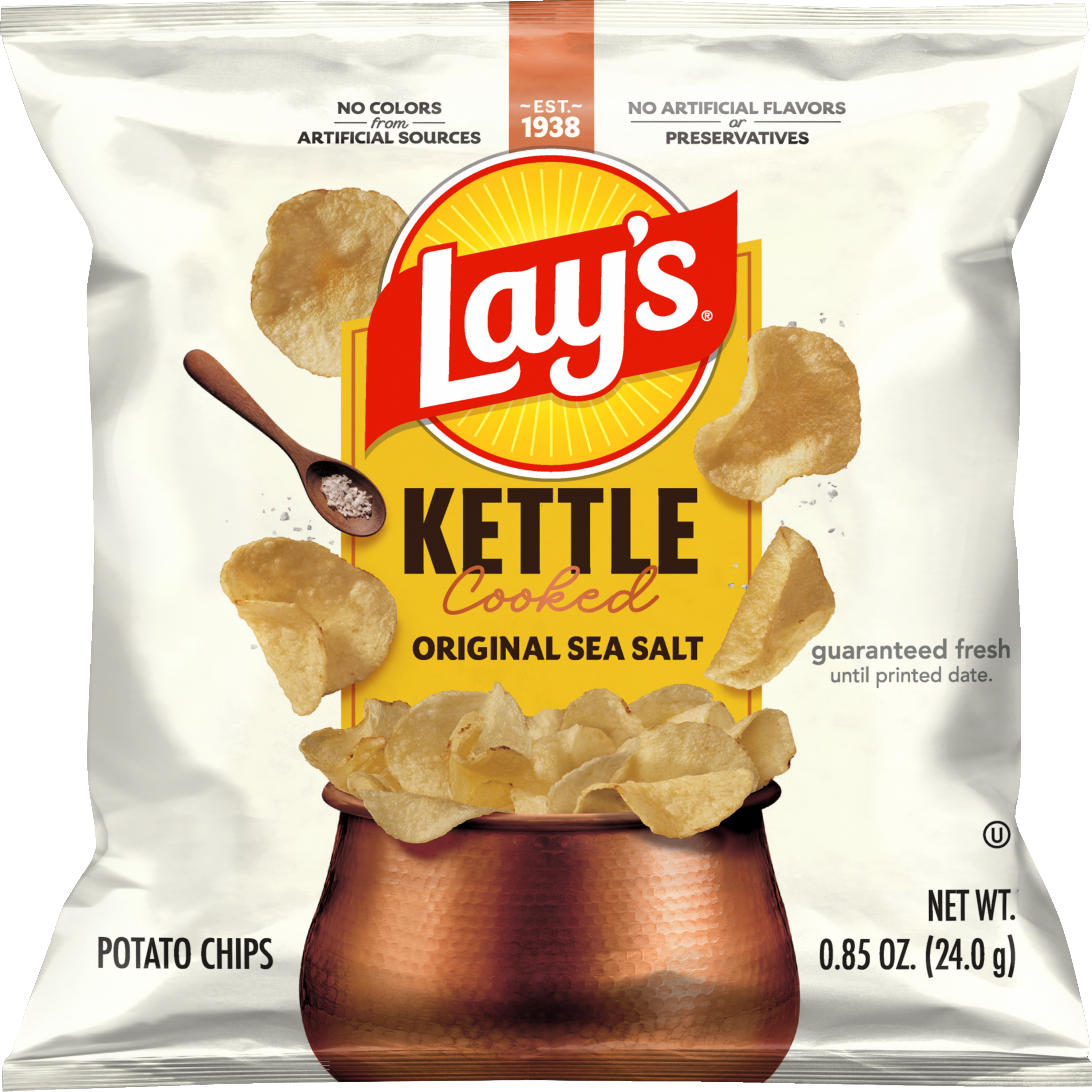Lay's, Kettle Cooked, Original Sea Salt, Potato Chips