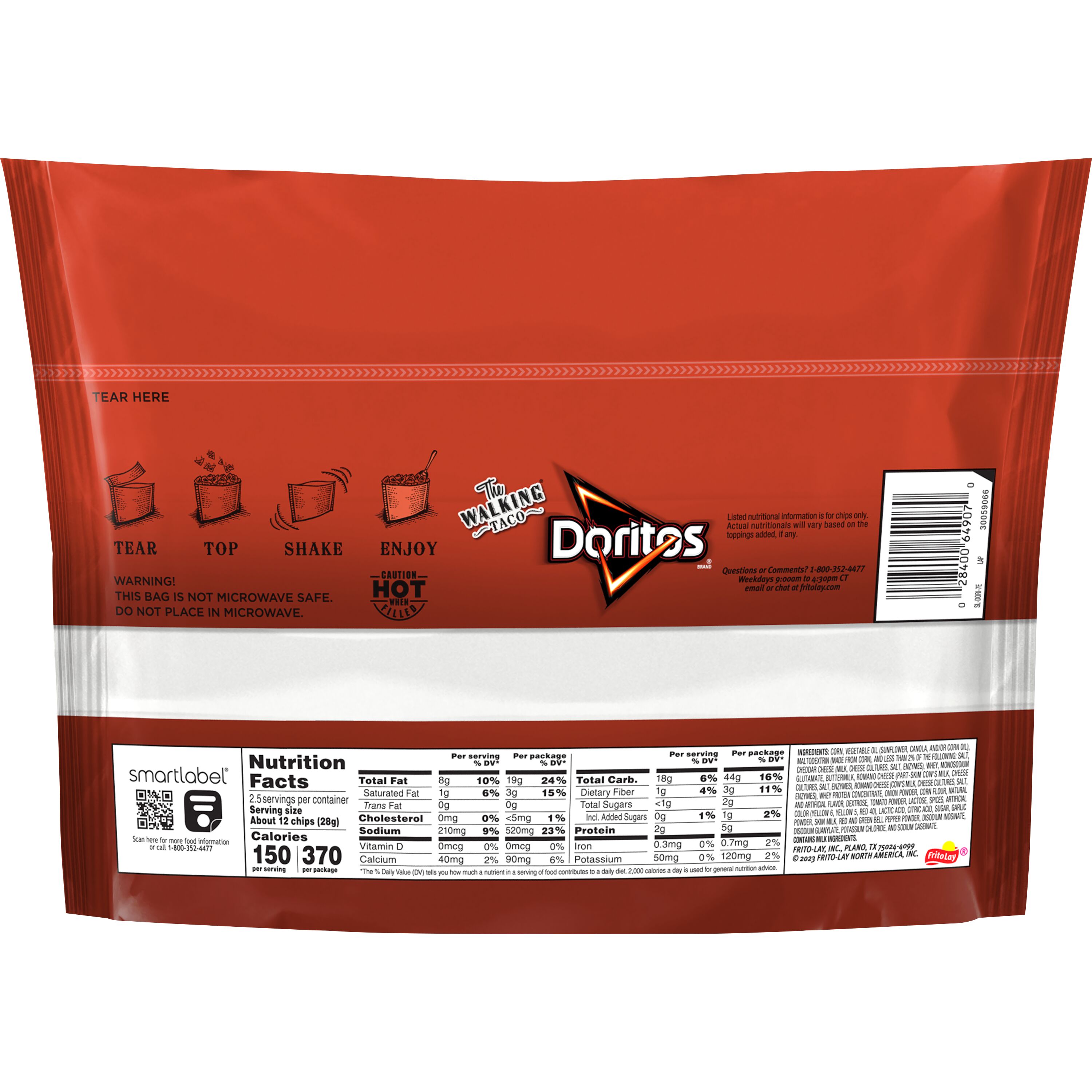 Doritos, The Walking Taco, Nacho Cheese Flavored, Tortilla Chips thumbnail