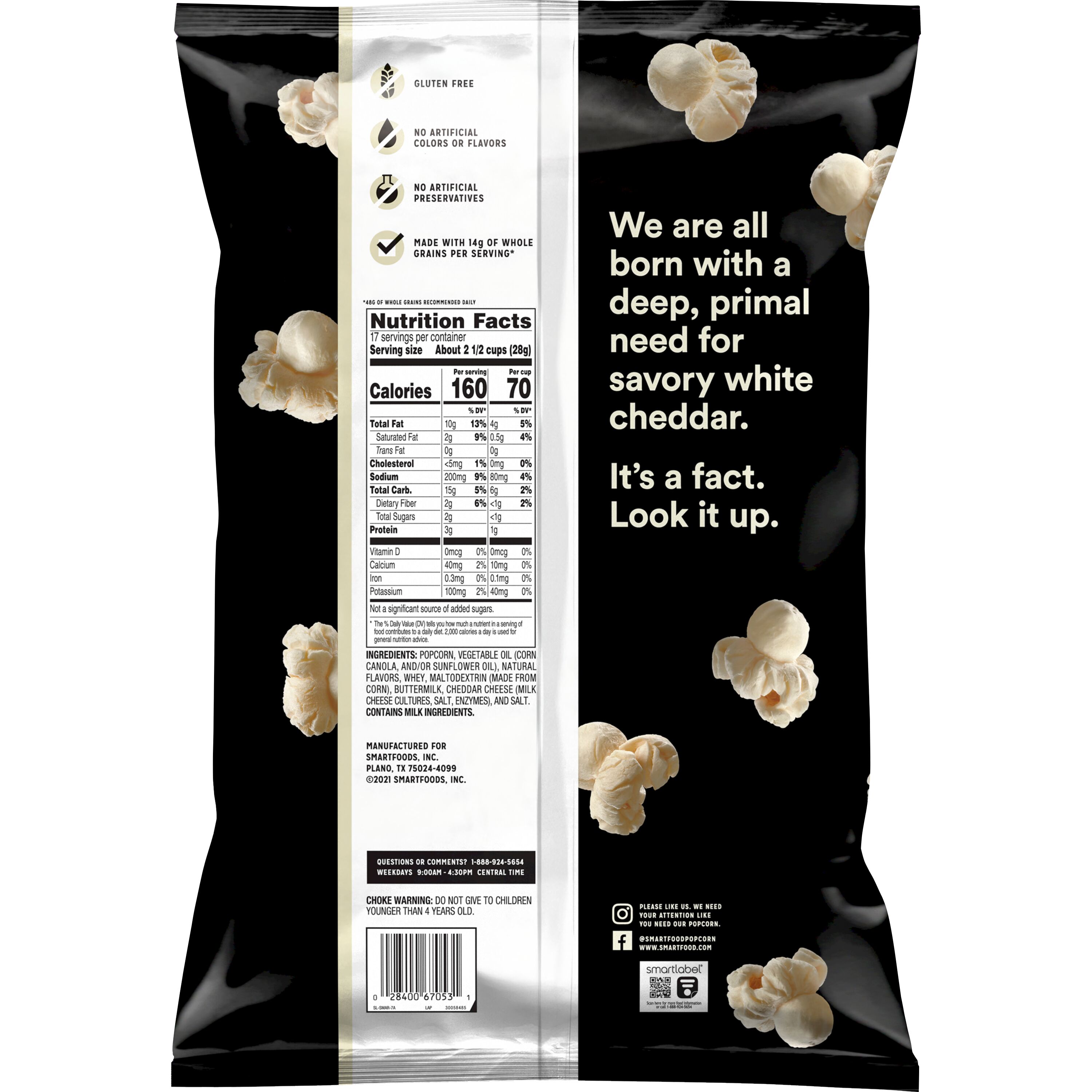 Smartfood, White Cheddar Flavored, Popcorn thumbnail