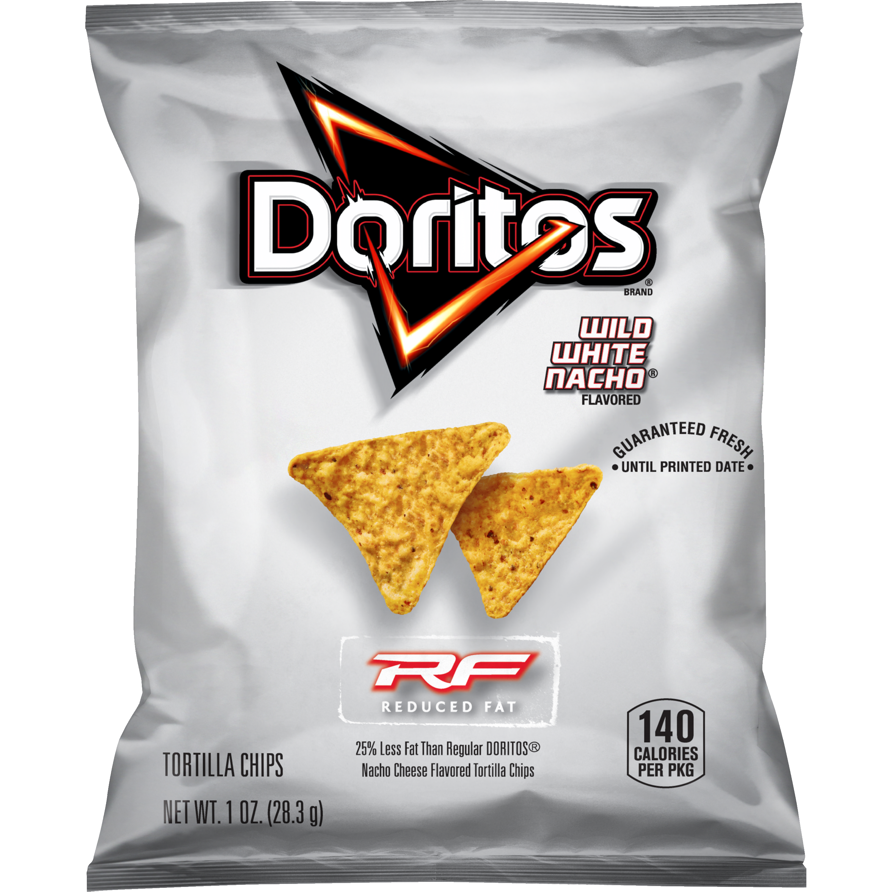Doritos, Reduced Fat, Wild White Nacho Flavored, Tortilla Chips
