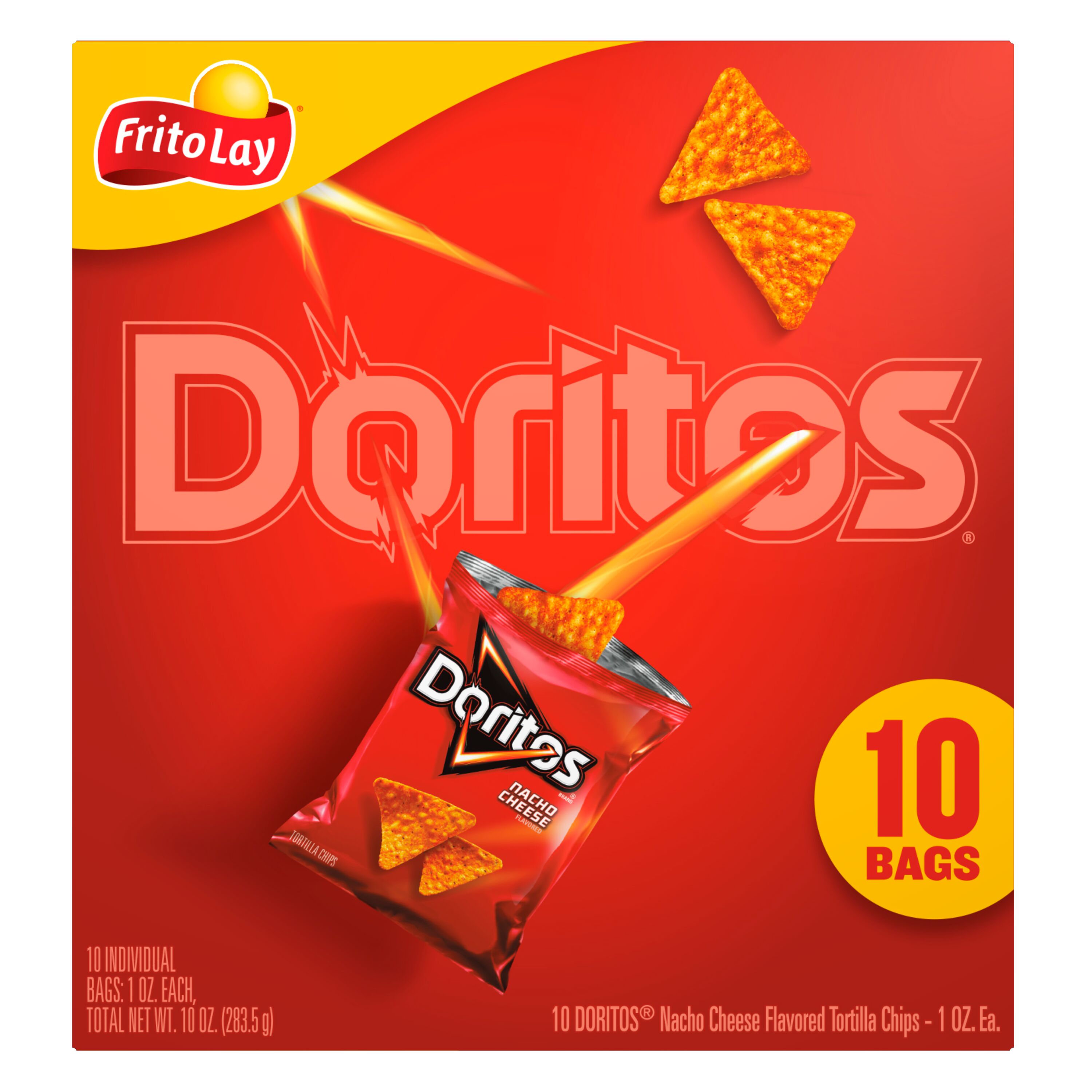 Doritos, Nacho Cheese Flavored, Tortilla Chips