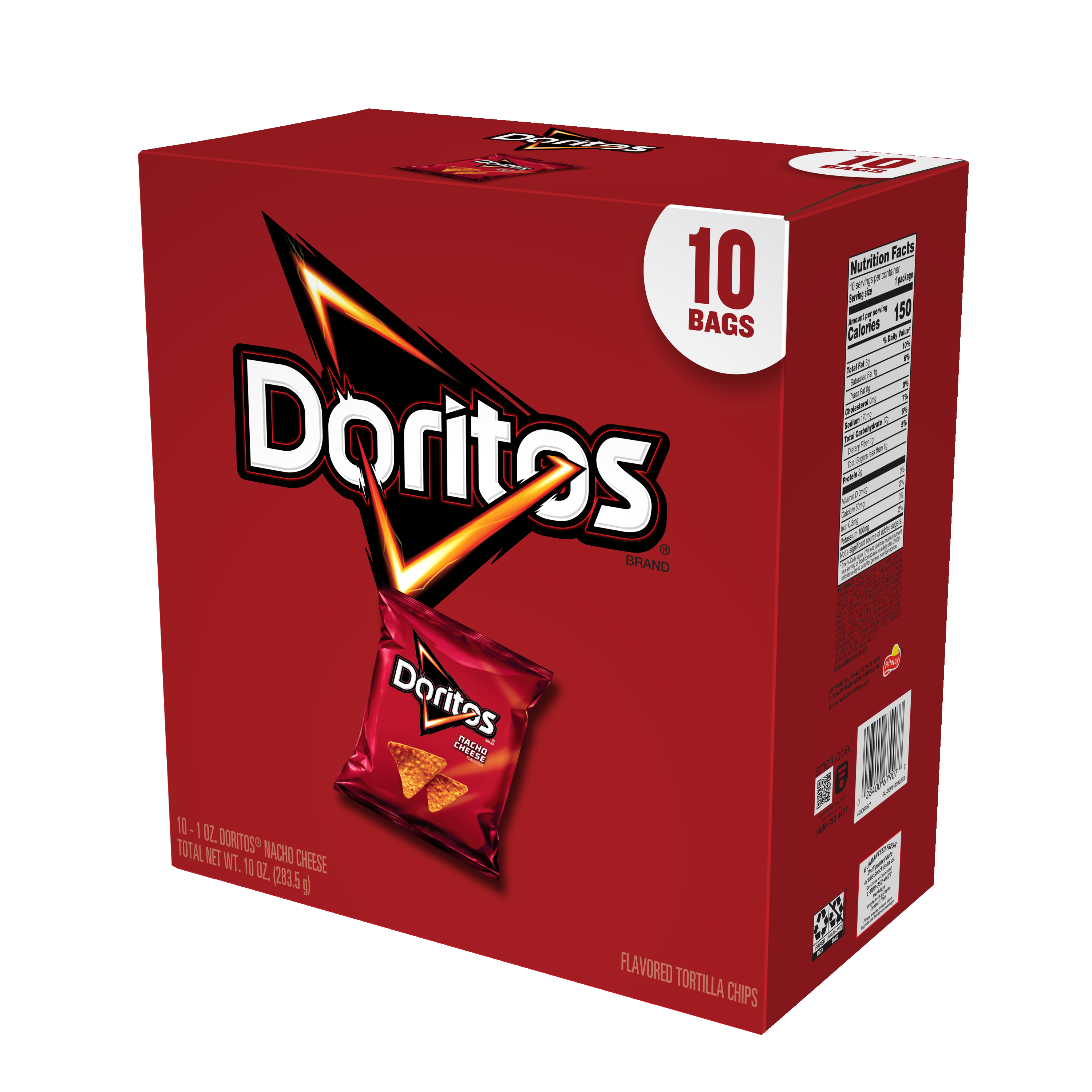 Doritos, Nacho Cheese Flavored, Tortilla Chips thumbnail
