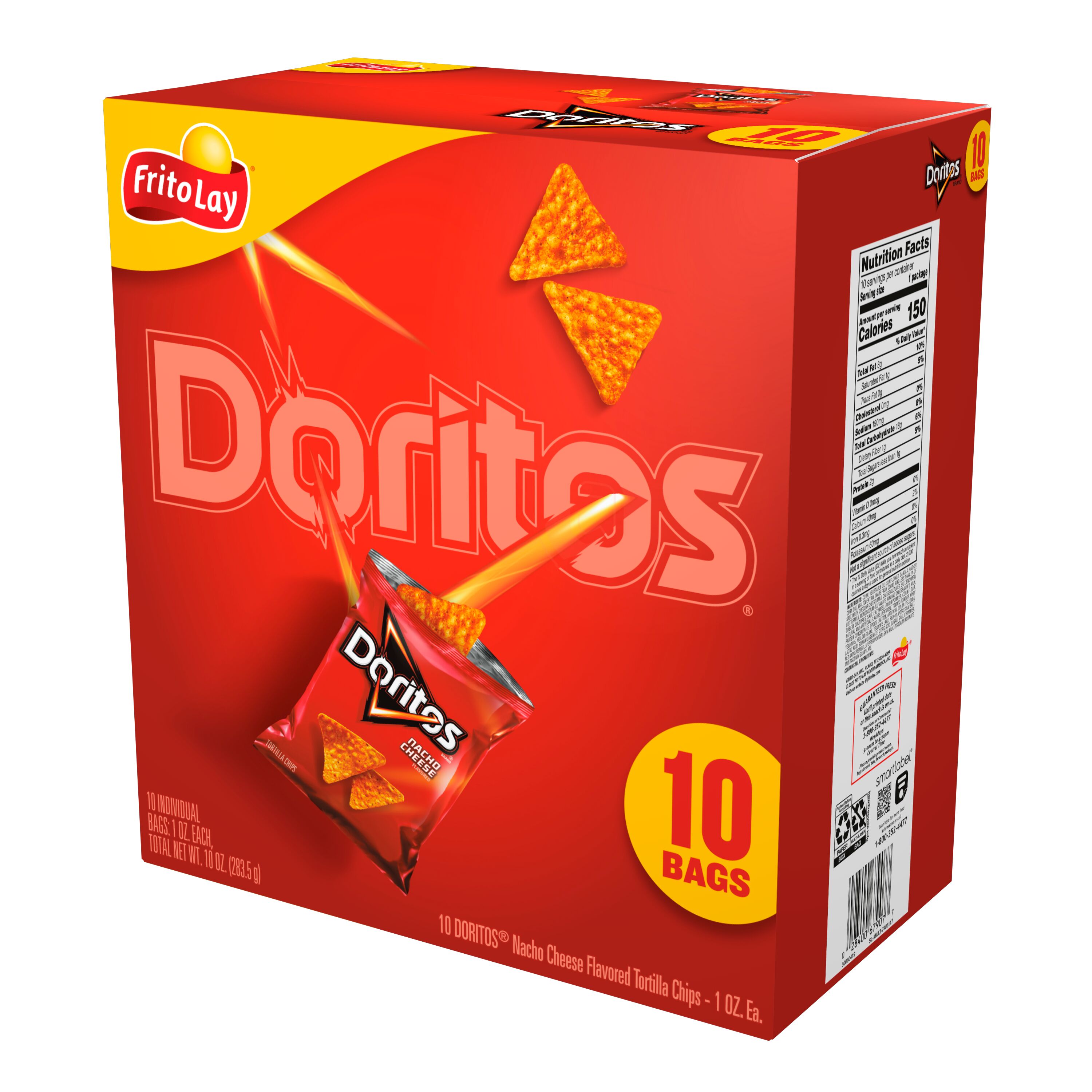 Doritos, Nacho Cheese Flavored, Tortilla Chips thumbnail