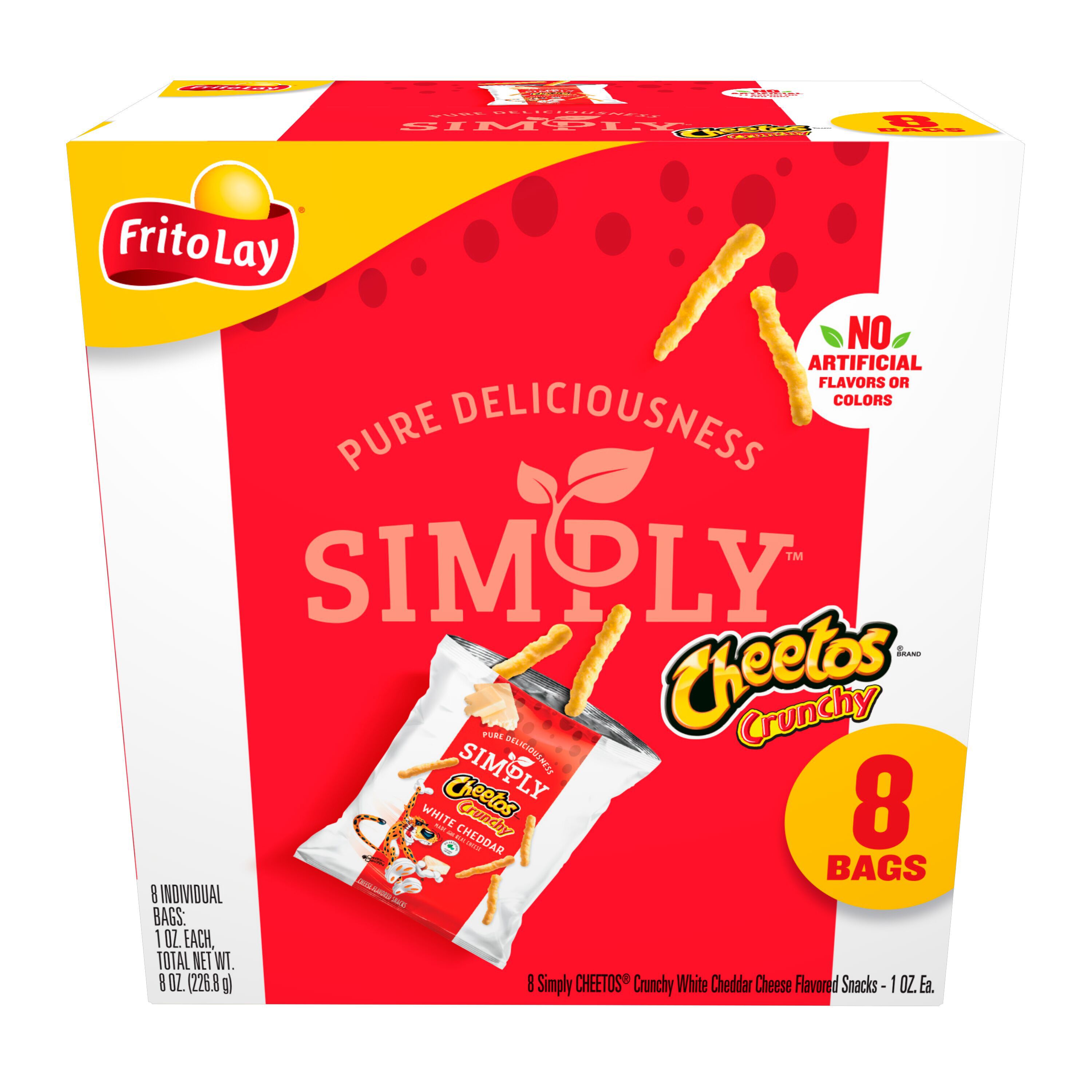 Cheetos, Simply, Crunchy, White Cheddar, Cheese Flavored Snacks