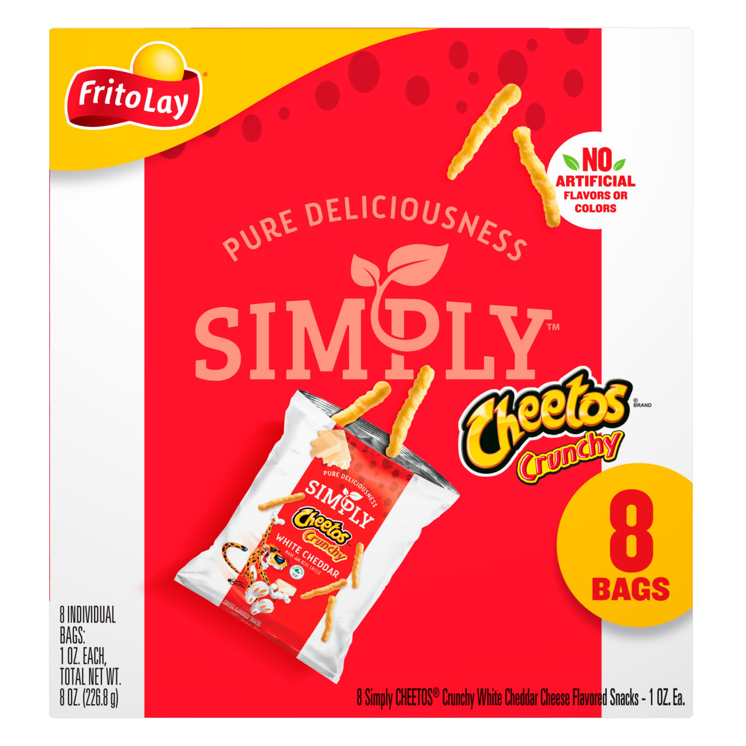 Cheetos, Simply, Crunchy, White Cheddar, Cheese Flavored Snacks thumbnail