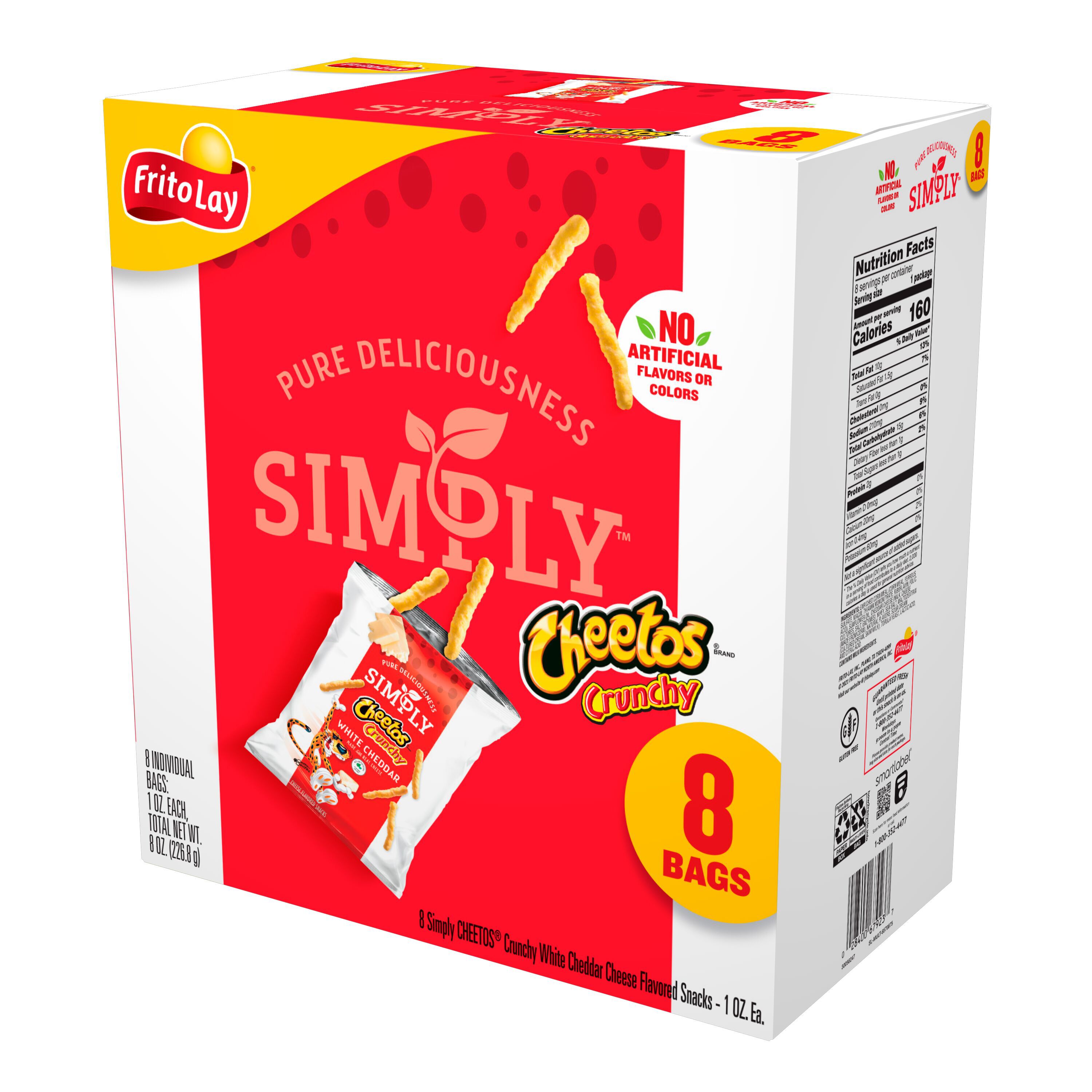 Cheetos, Simply, Crunchy, White Cheddar, Cheese Flavored Snacks thumbnail